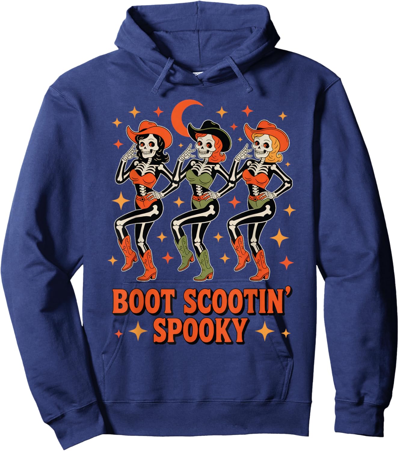 Boot Scootin Cowgirl Spooky Western Line Dance Hoodie - Hoodie | Navy