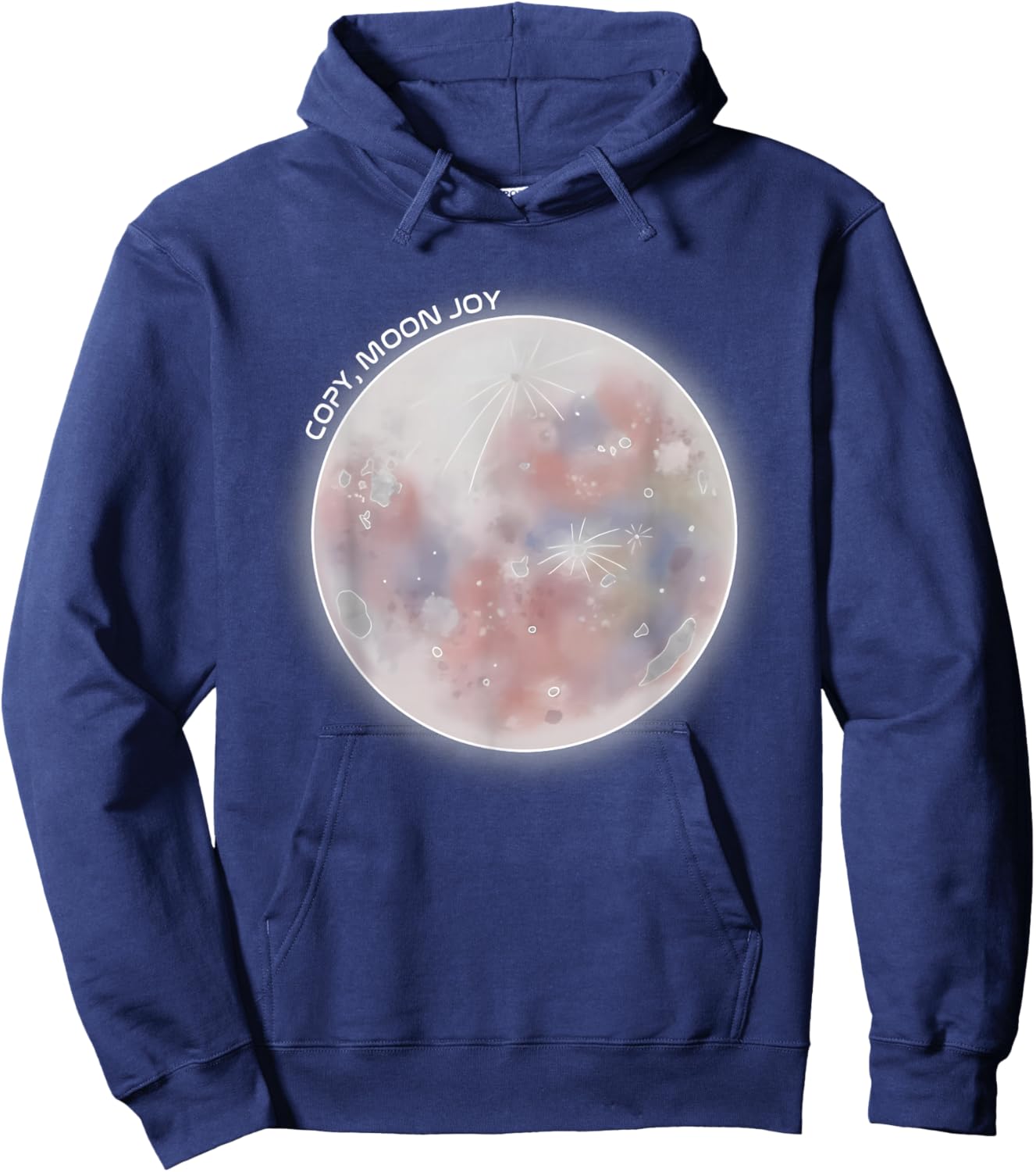 Artemis II Copy Moon Joy Illustration Hoodie - Hoodie | Navy