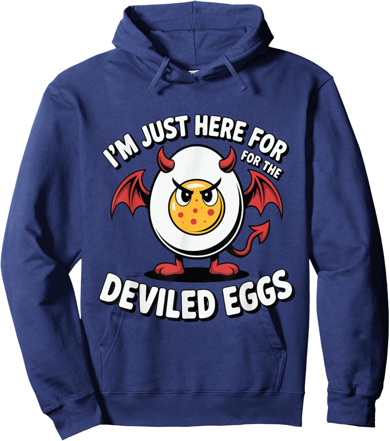 I'm Just Here for Deviled Eggs Halloween Hoodie - Hoodie | Navy
