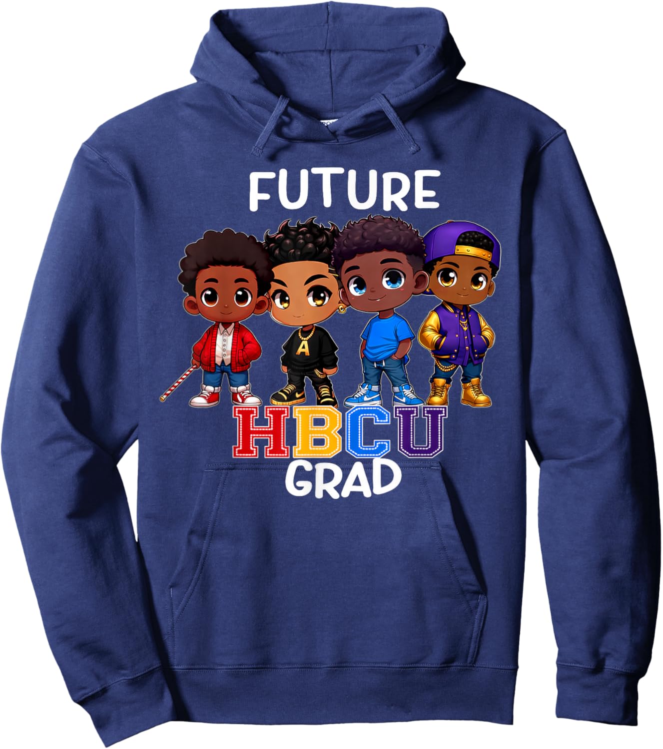 Future HBCU Grad Squad Graduation HBCU Boy Hoodie - Hoodie | Navy