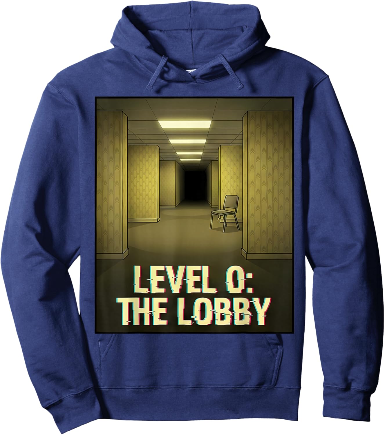 Level 0 Lobby Backrooms Liminal Space Hoodie - Hoodie | Navy