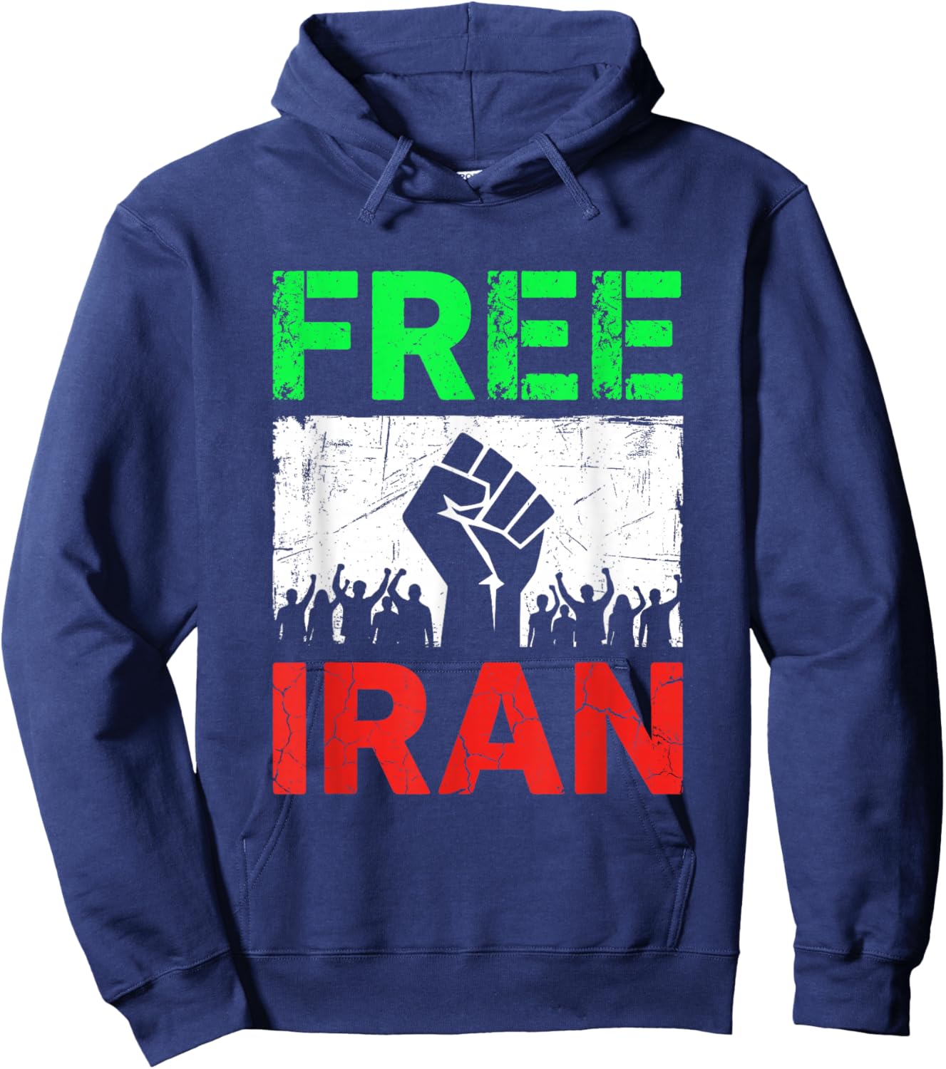 Free Iran T Iranian Flag Lion Hoodie - Hoodie | Navy