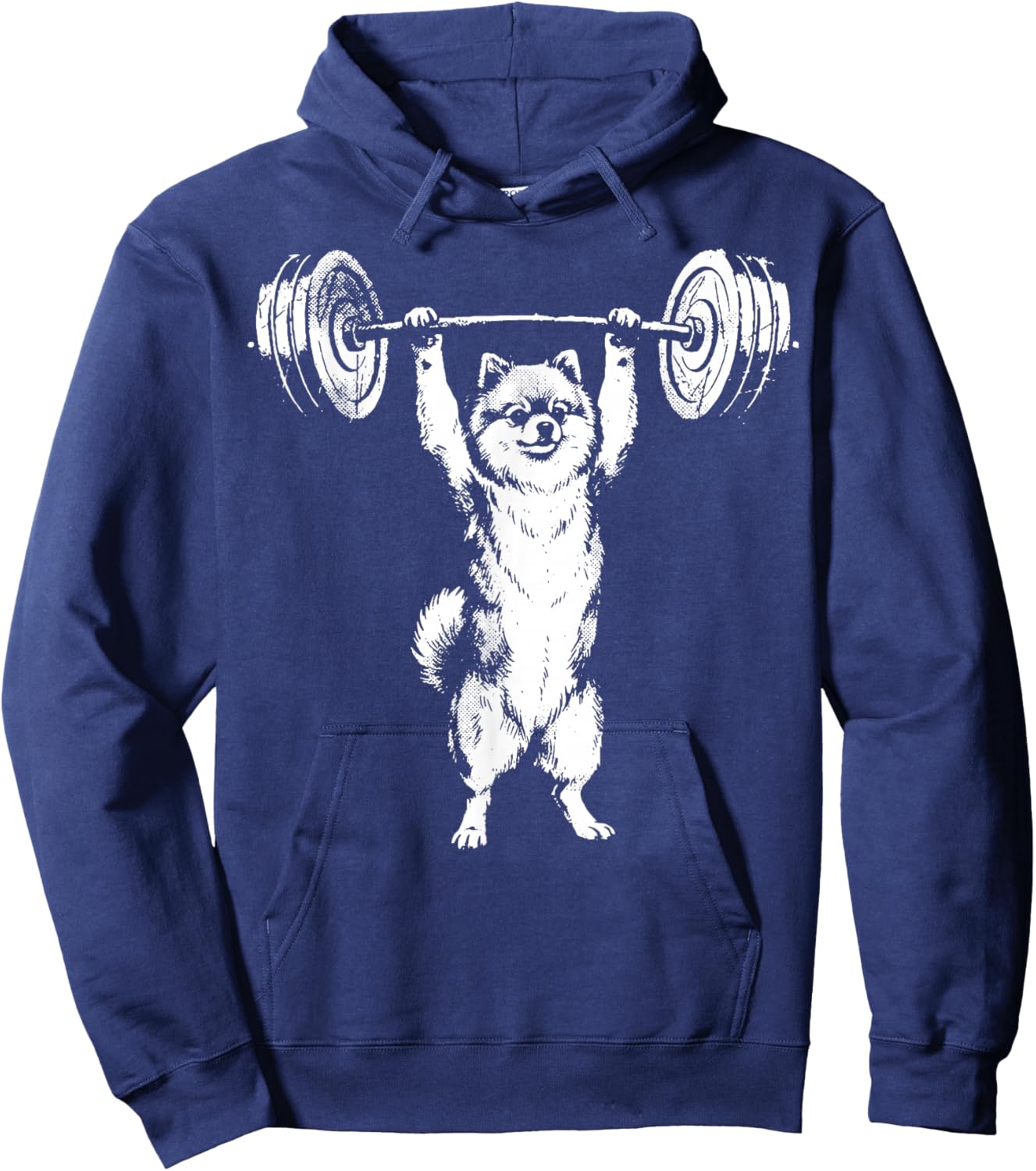 Pomeranian Weightlifting Hoodie - Hoodie | Navy