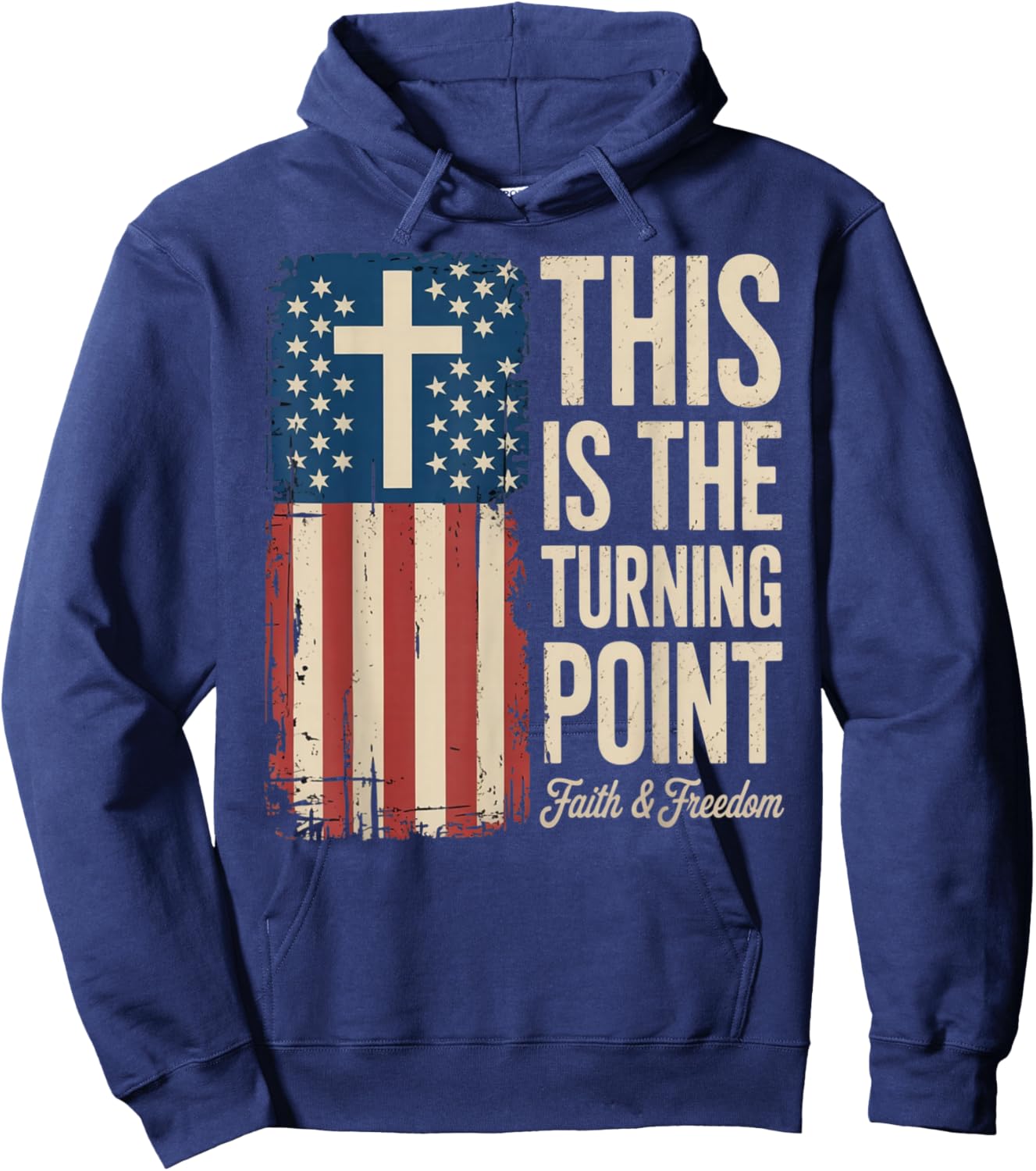This is The Turning Point Patriotic Faith USA Hoodie - Hoodie | Navy