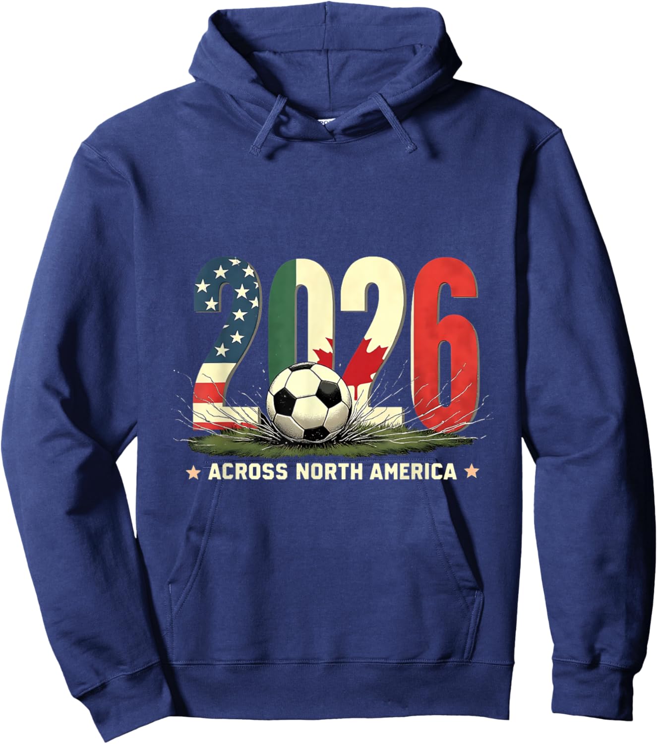 Football Fan Vintage 2026 North America Soccer Hoodie - Hoodie | Navy