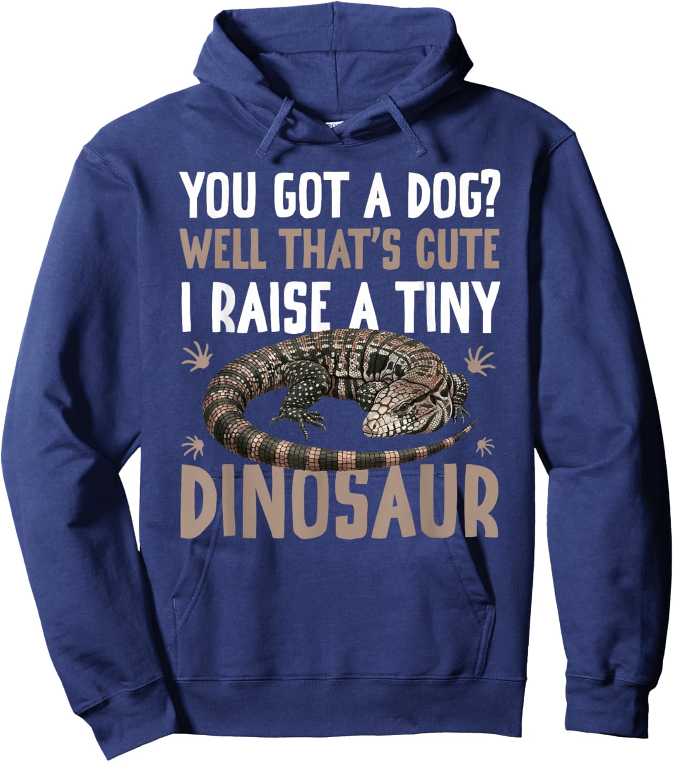 Tiny Dinosaur Tegu Owner Tegu Lover Tegu Lizard Hoodie - Hoodie | Navy