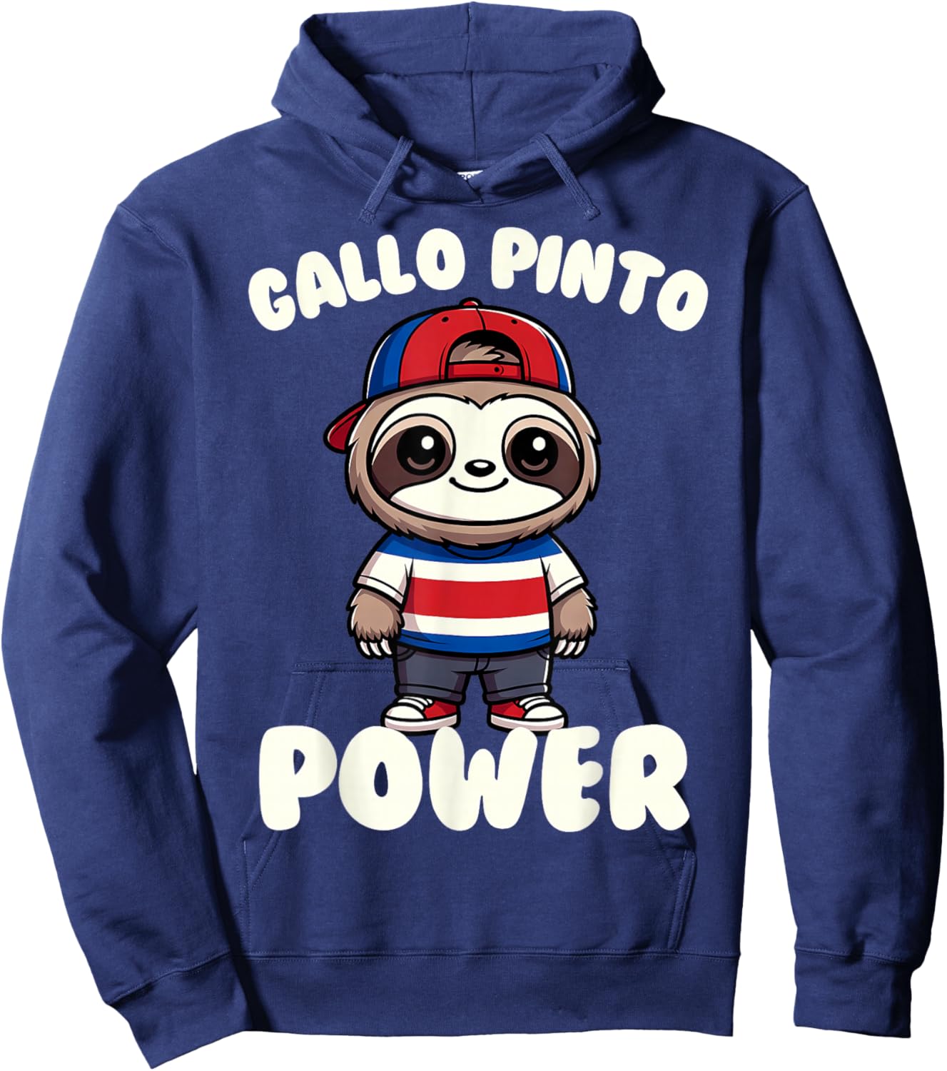 Costa Rica Gallo Pinto Food Lover Sloth Hoodie - Hoodie | Navy
