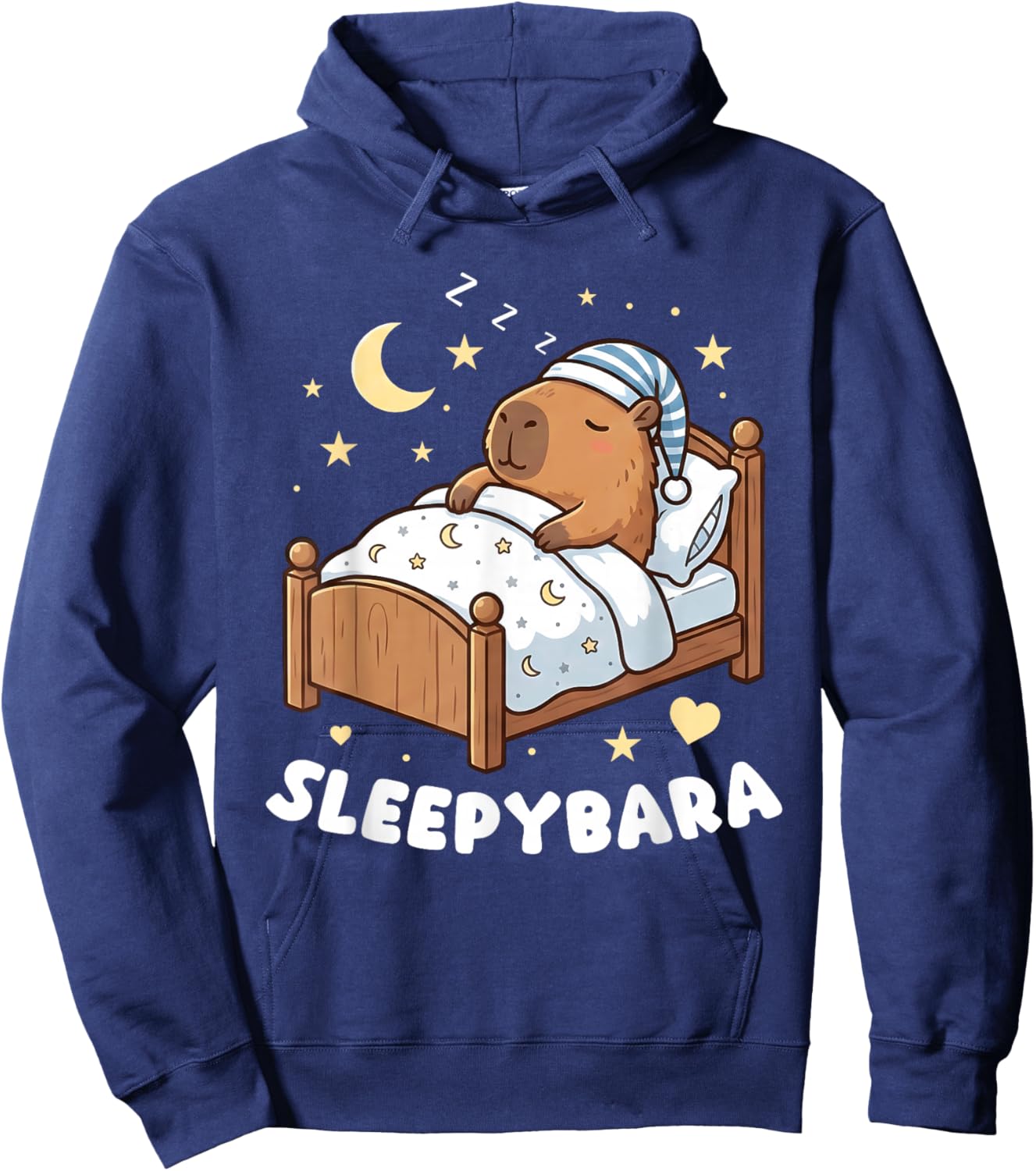 Capybara Sleepybara Sleep Pajamas Hoodie - Hoodie | Navy