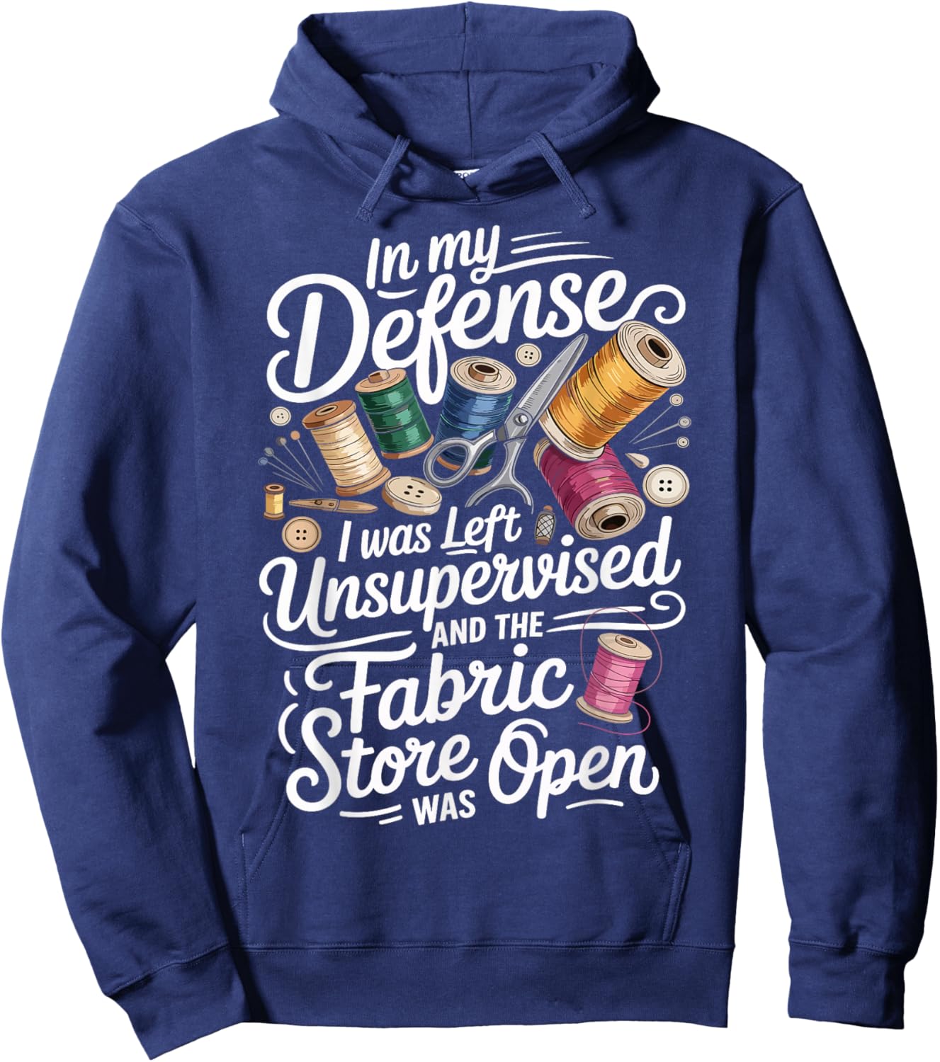 Funny Quilting Sewing Hoodie - Hoodie | Navy