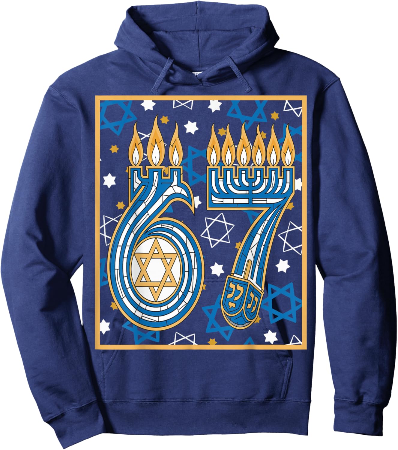 67 Hanukkah Hoodie - Hoodie | Navy