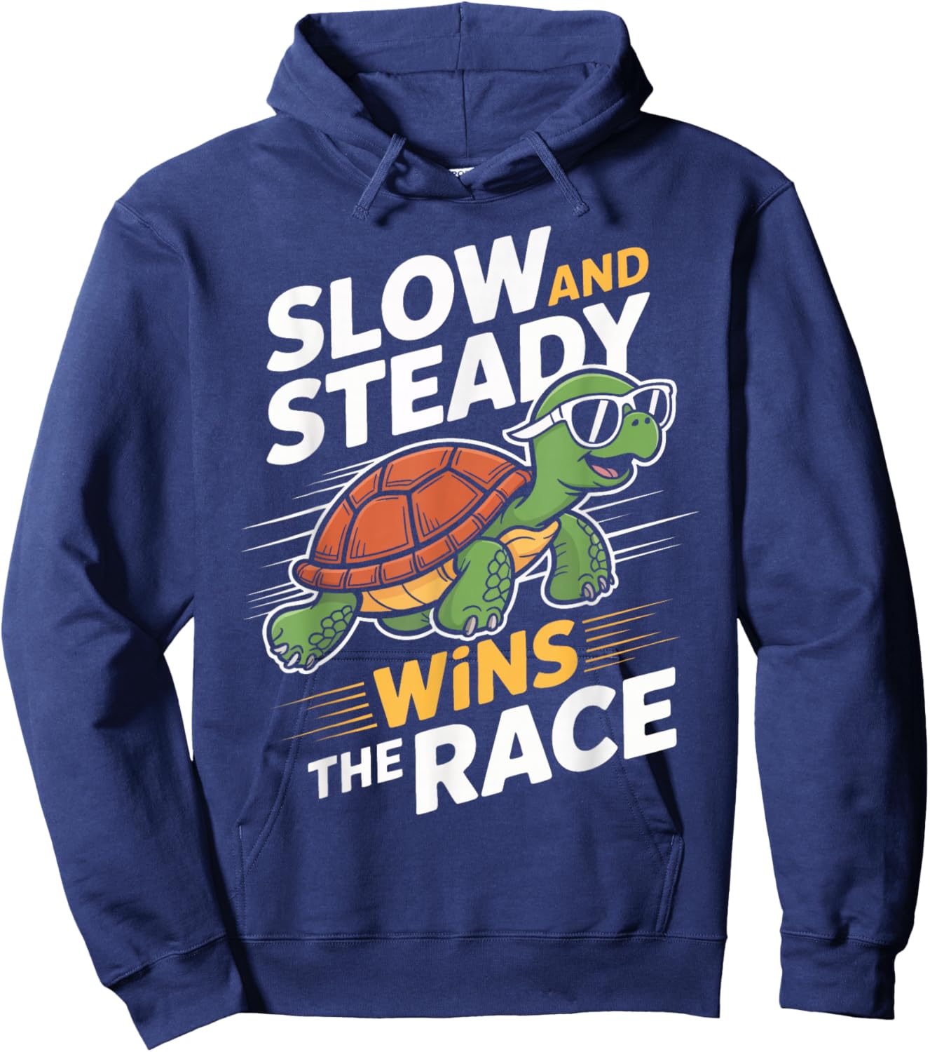 Turtle Slow and Steady Wins The Race Turtles Hoodie - Hoodie | Navy