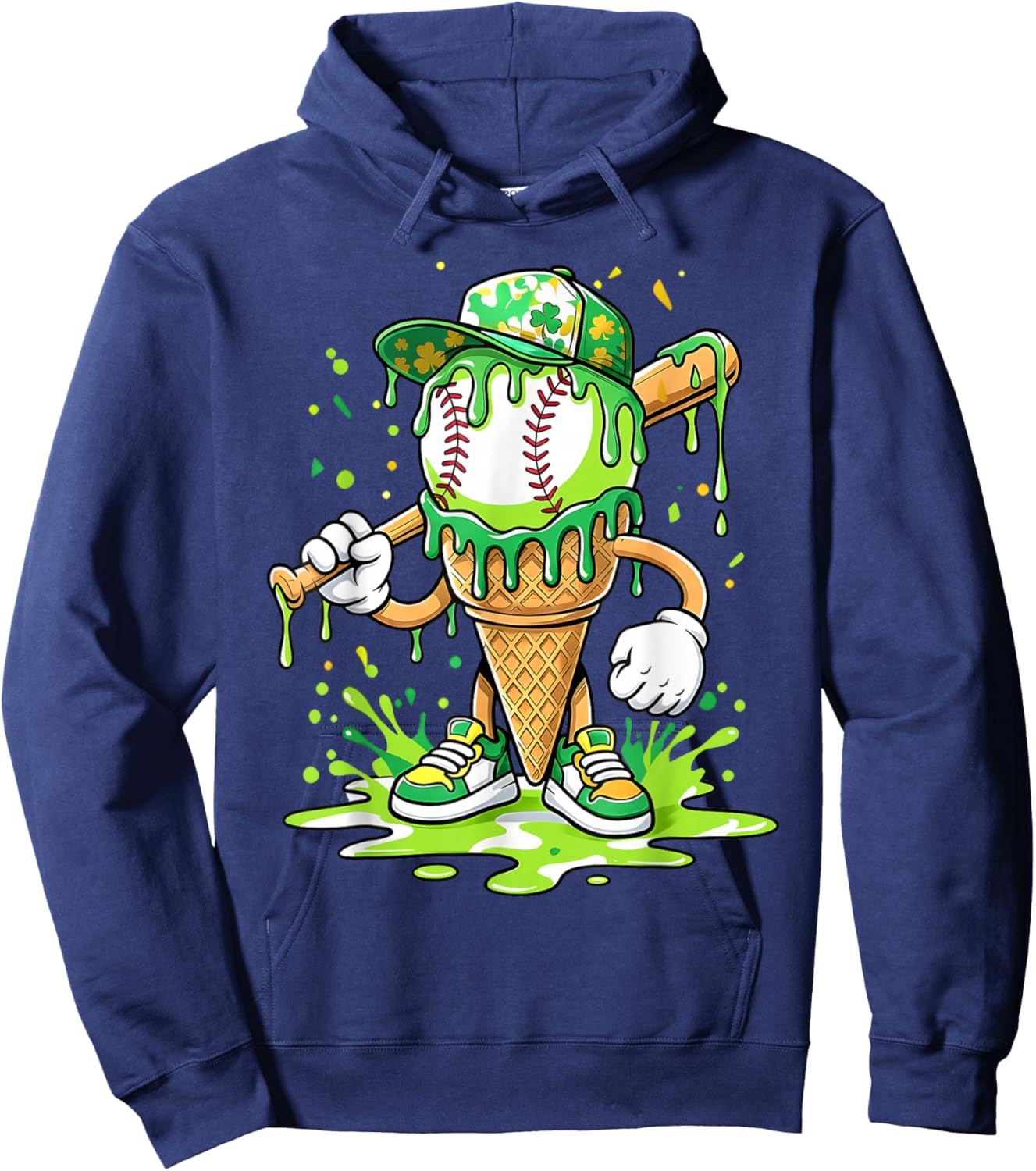 for Boys Ice Cream Baseball Hoodie - Hoodie | Navy