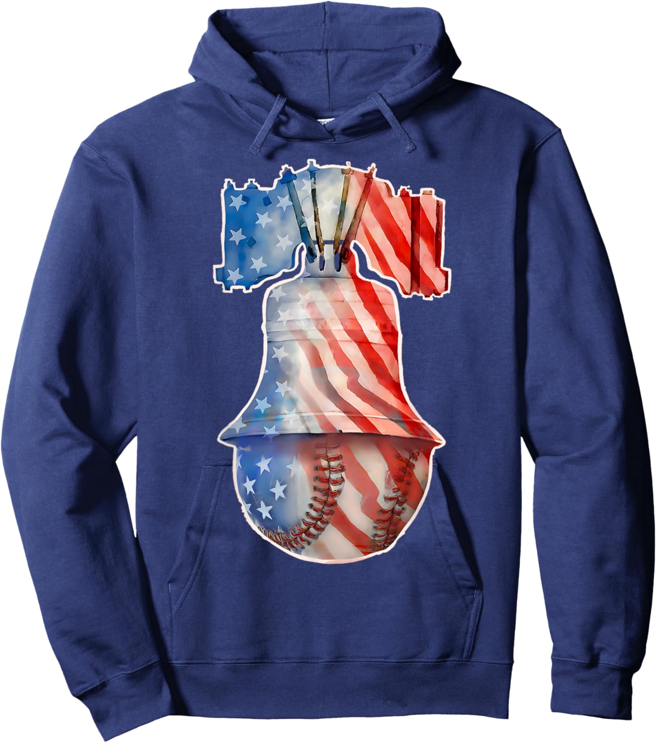 Retro in October We Wear Red Baseball Apparel Hoodie - Hoodie | Navy