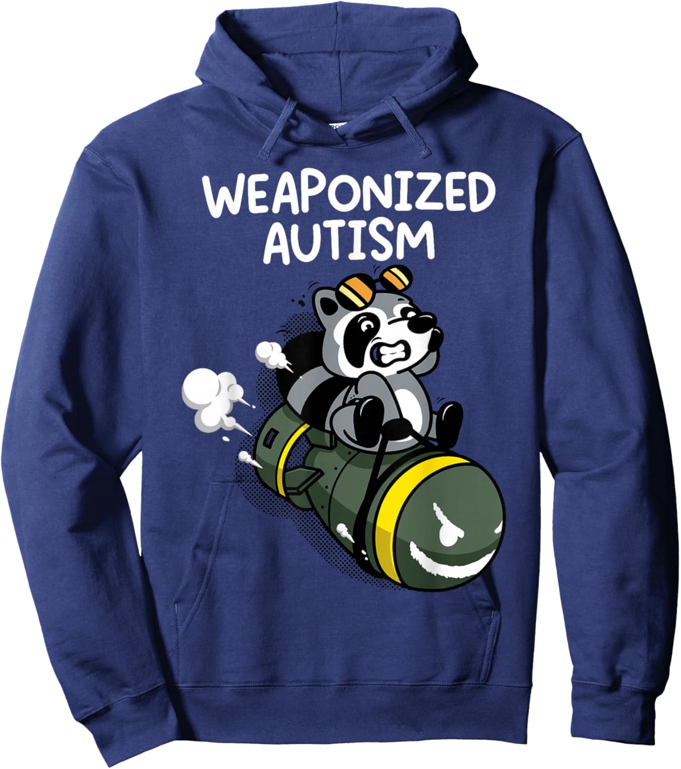 Weaponized Autism Raccoon Hoodie - Hoodie | Navy