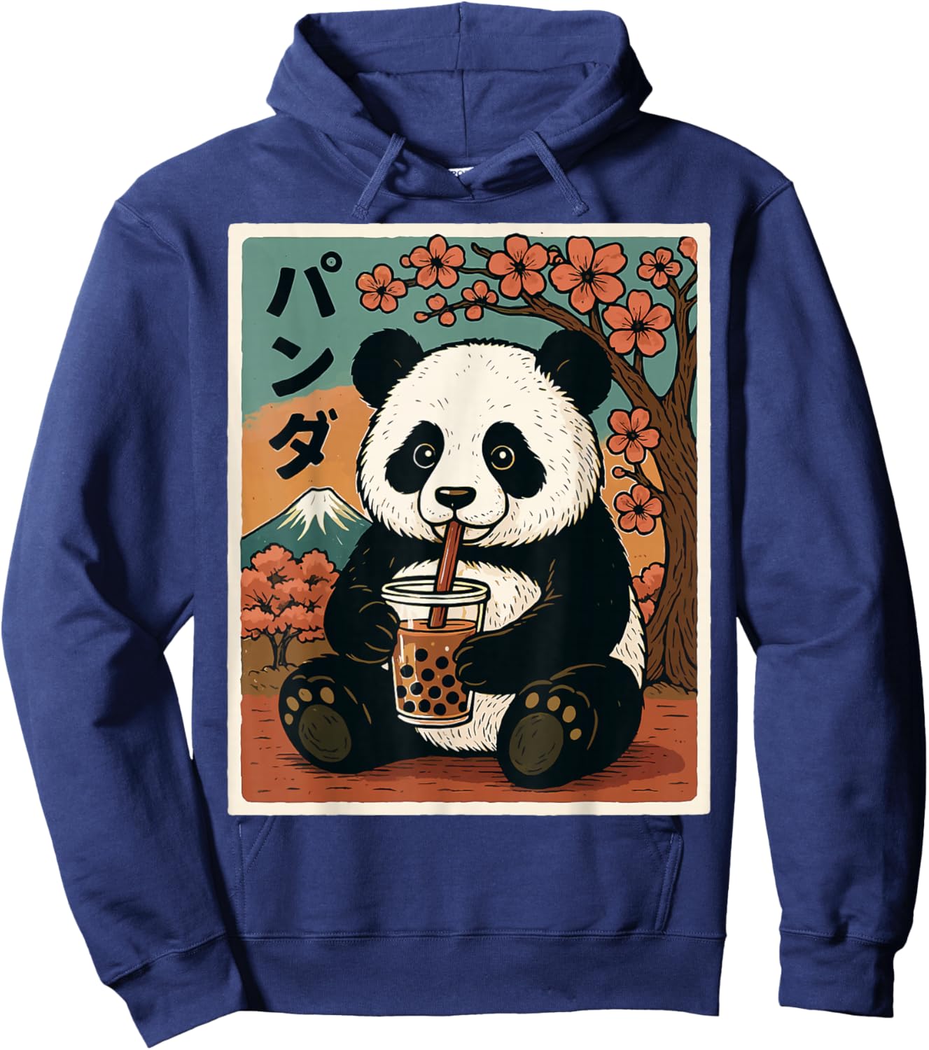 Panda Bubble Tea Kawaii Japanese Boba Hoodie - Hoodie | Navy