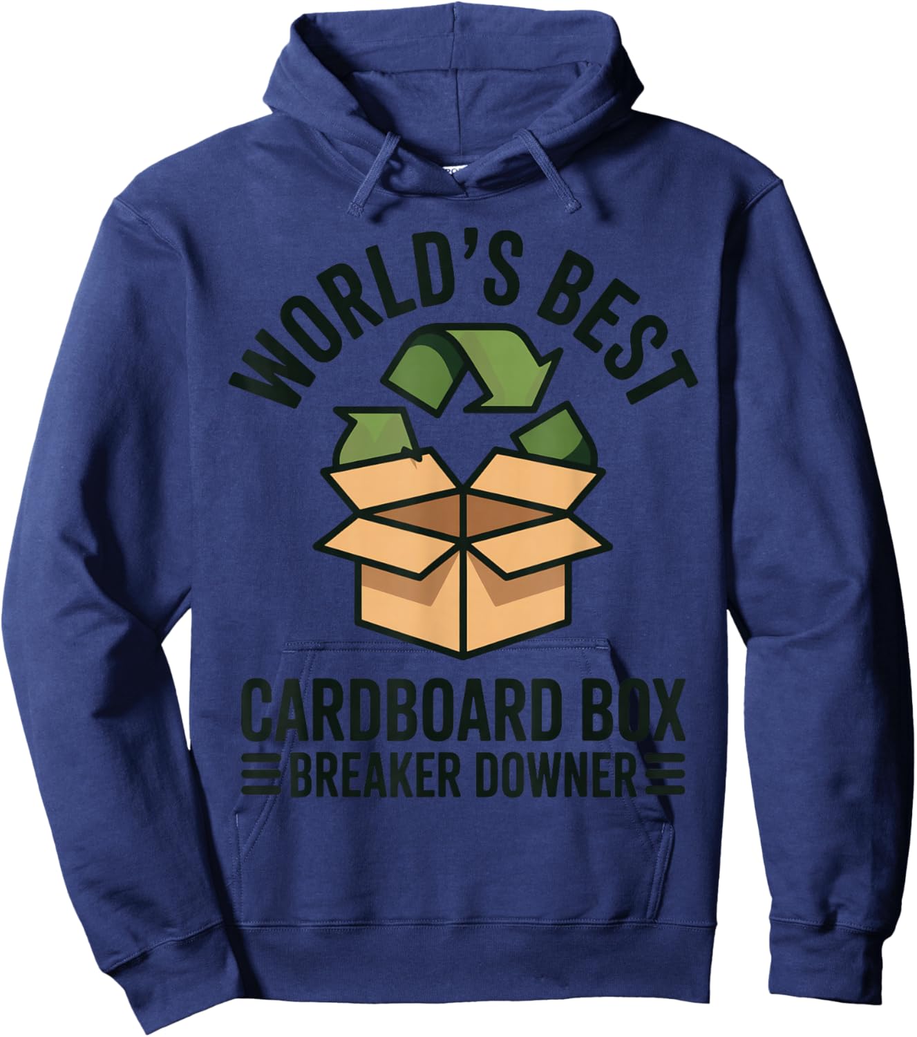World's Best Cardboard Box Breaker Downer Hoodie - Hoodie | Navy