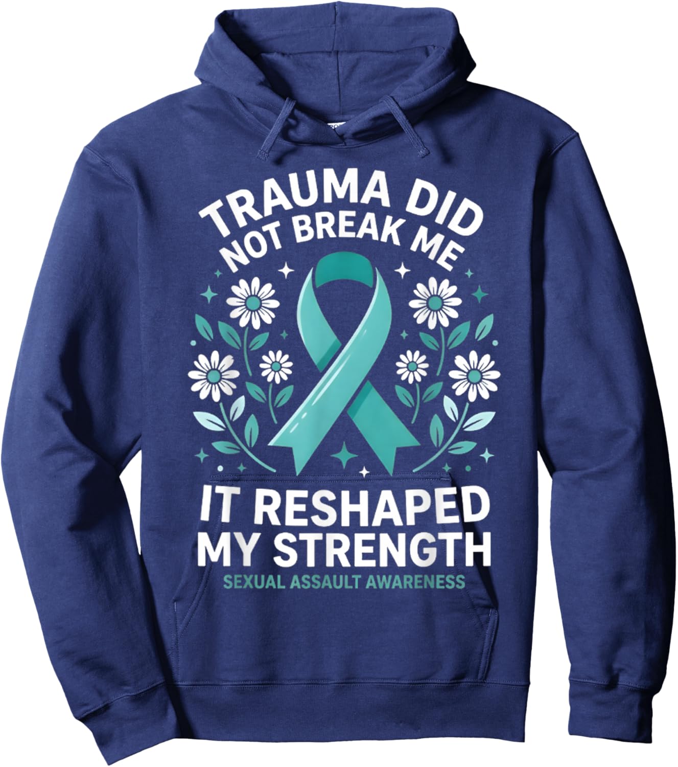 Teal Ribbon Hoodie - Hoodie | Navy