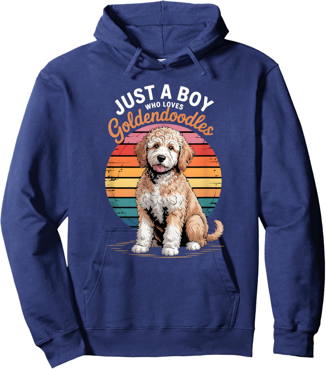 Boys Goldendoodle Hoodie - Hoodie | Navy