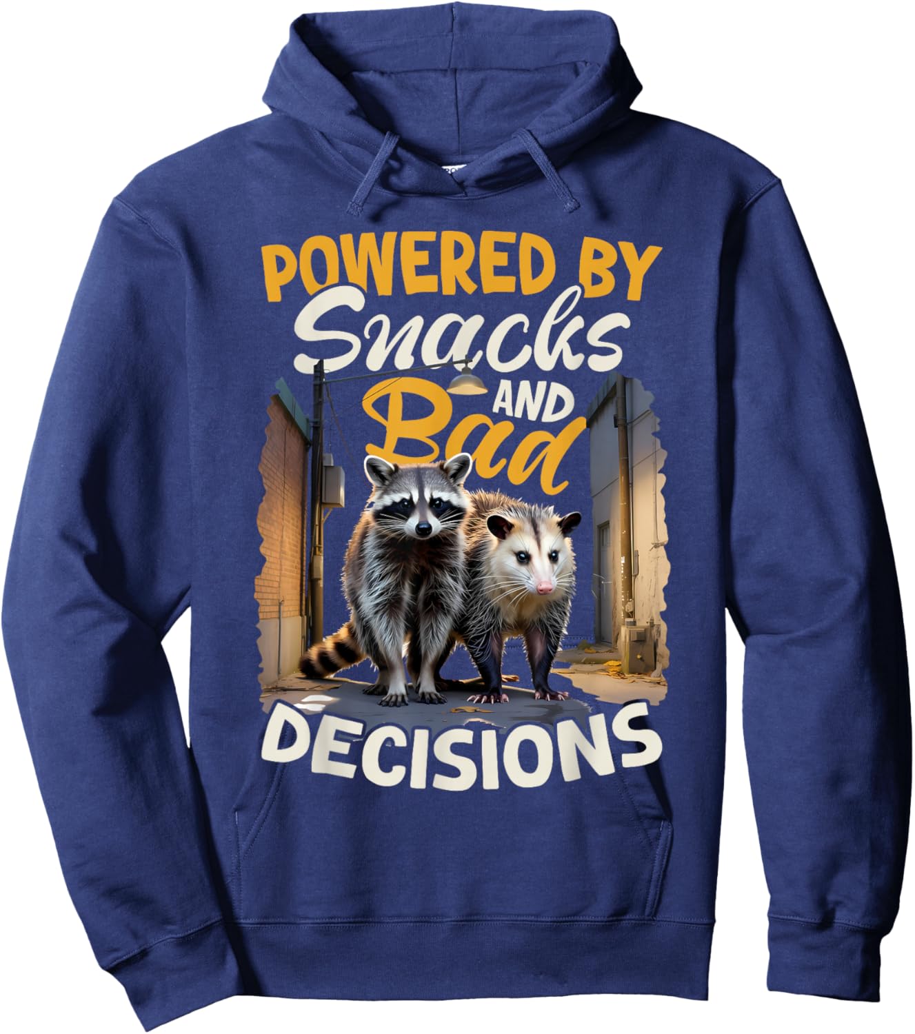 Funny Opossum and Raccoon Hoodie - Hoodie | Navy