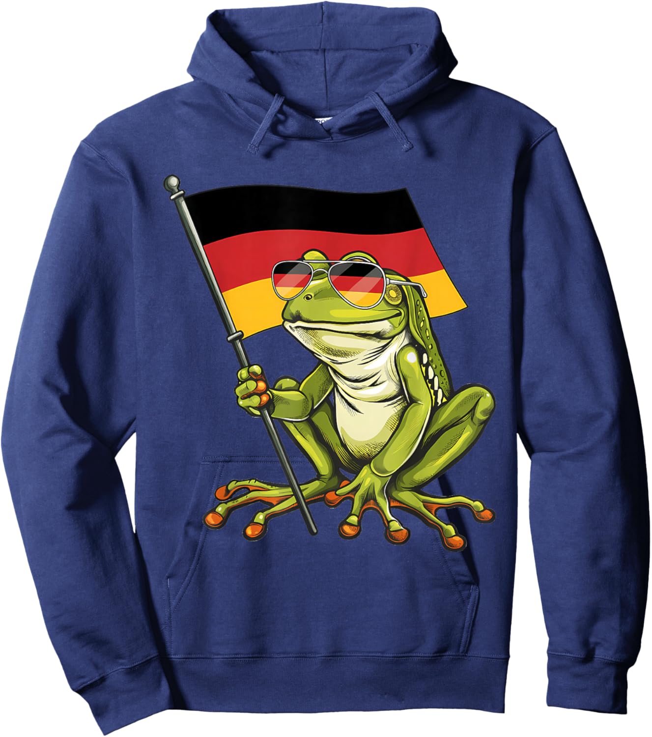 Germany Flag Frog German Pride Deutschland Hoodie - Hoodie | Navy