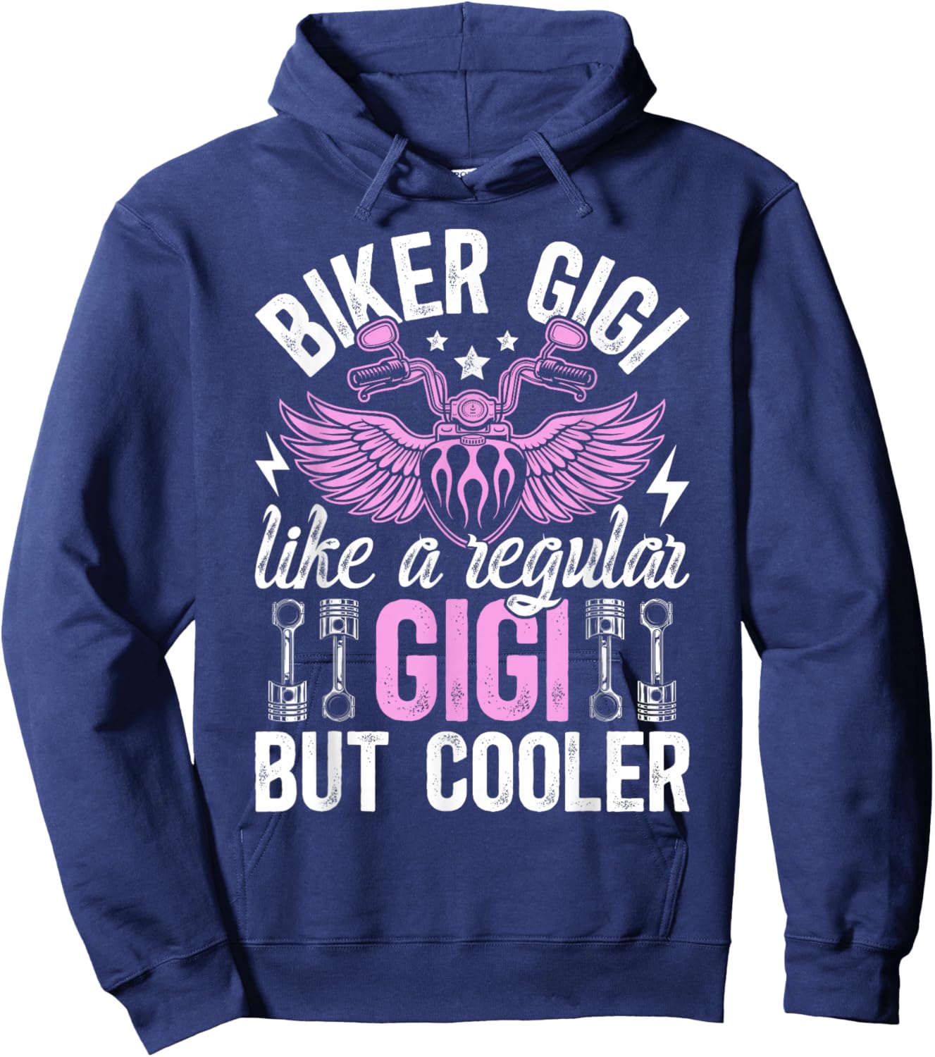Biker Gigi Definition Motorcycle Rider Gigi Hoodie - Hoodie | Navy