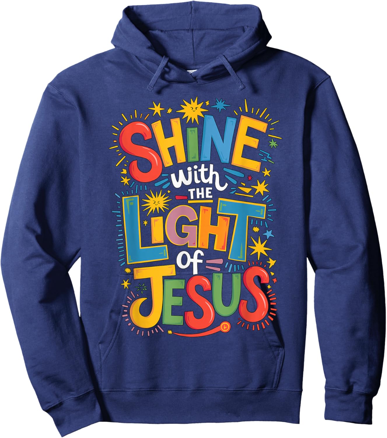 Shine with The Light of Jesus Hoodie - Hoodie | Navy