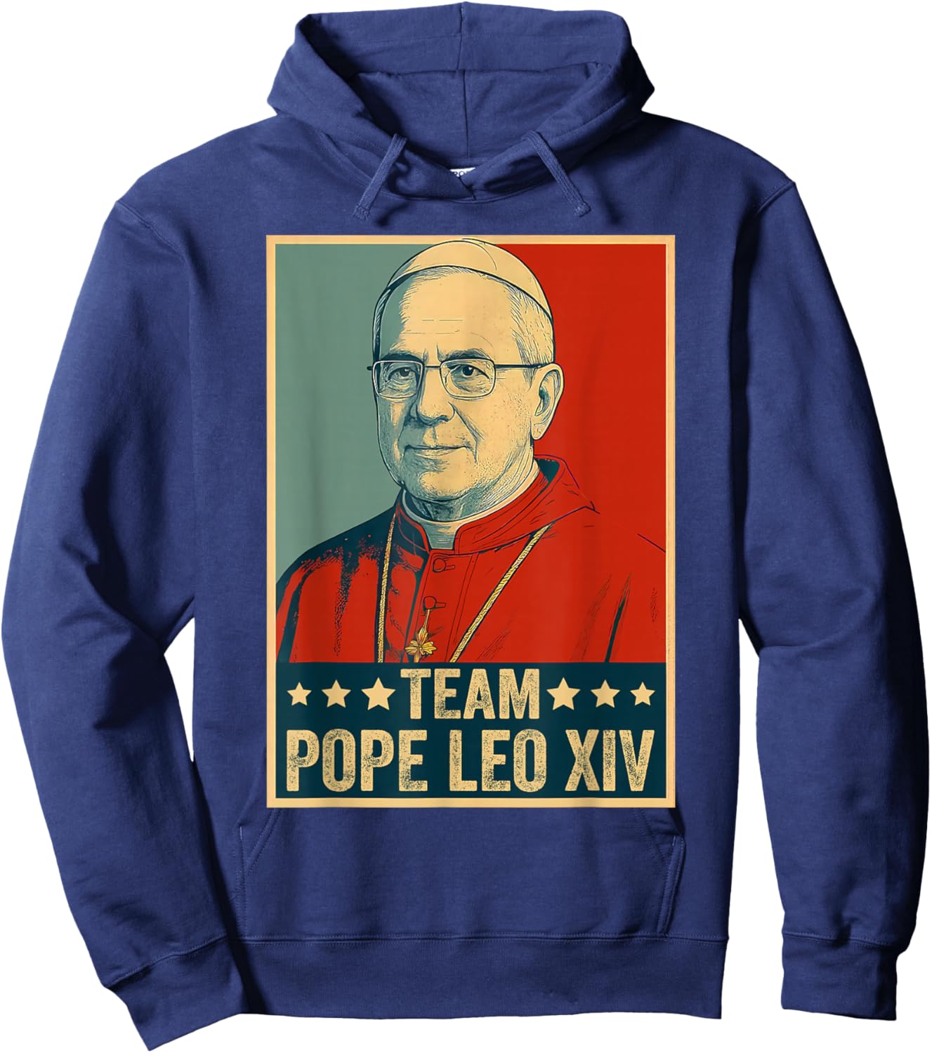 Team Pope Leo XIV Vintage Men Women Hoodie - Hoodie | Navy