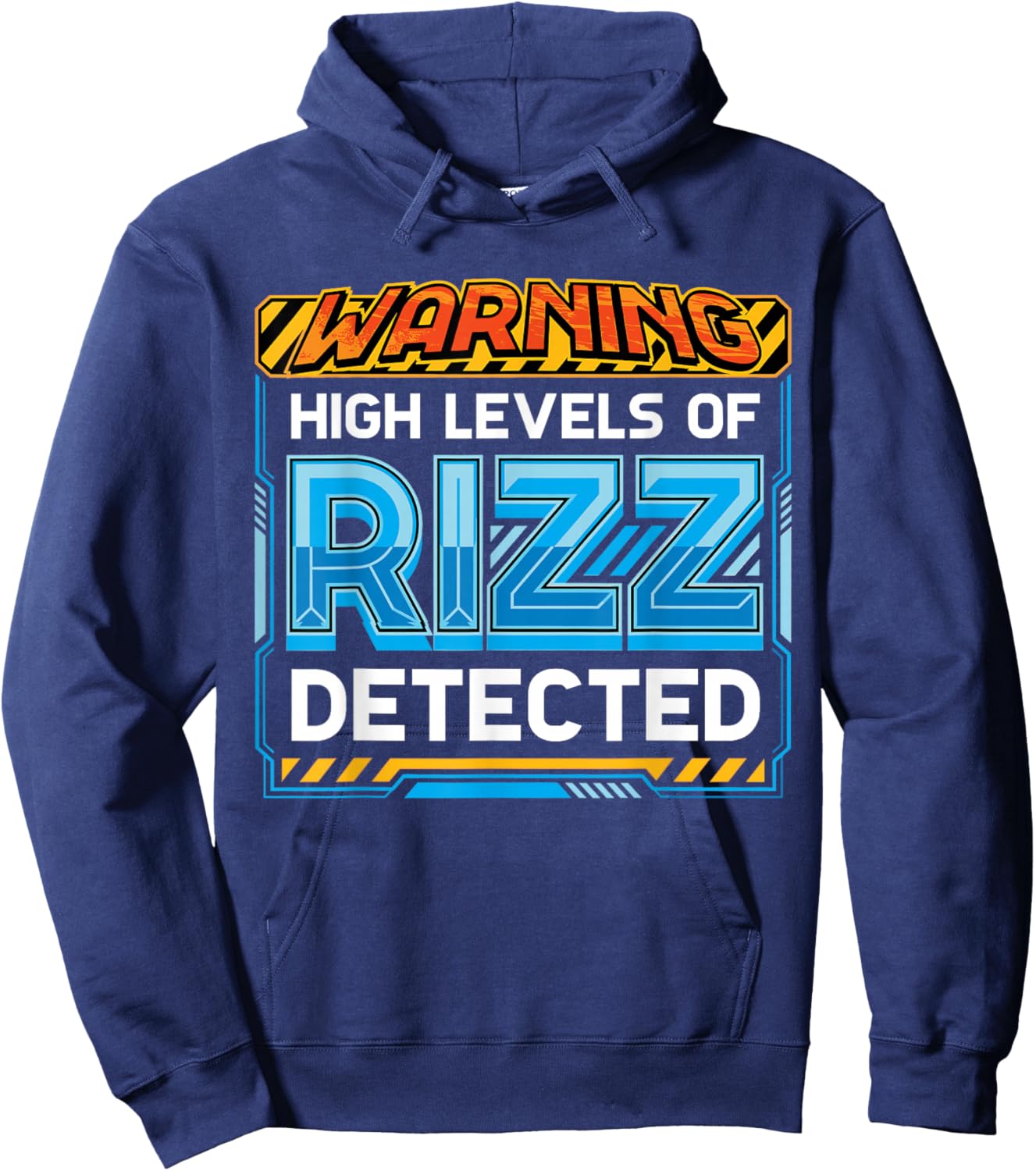 Warning High Levels of Rizz Detected Funny Meme Hoodie - Hoodie | Navy