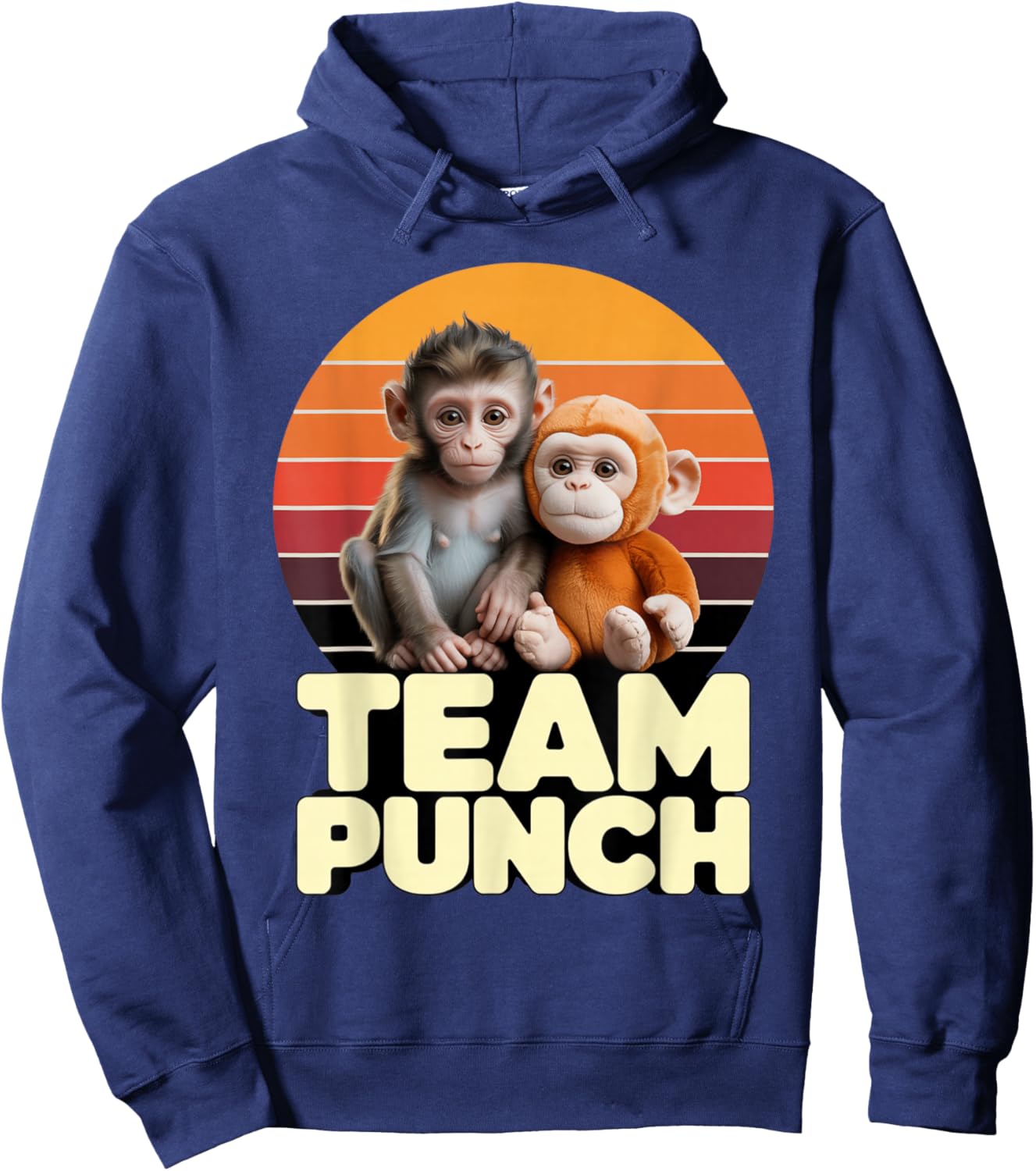 Team Punch Baby Monkey Sunset Duo Hoodie - Hoodie | Navy