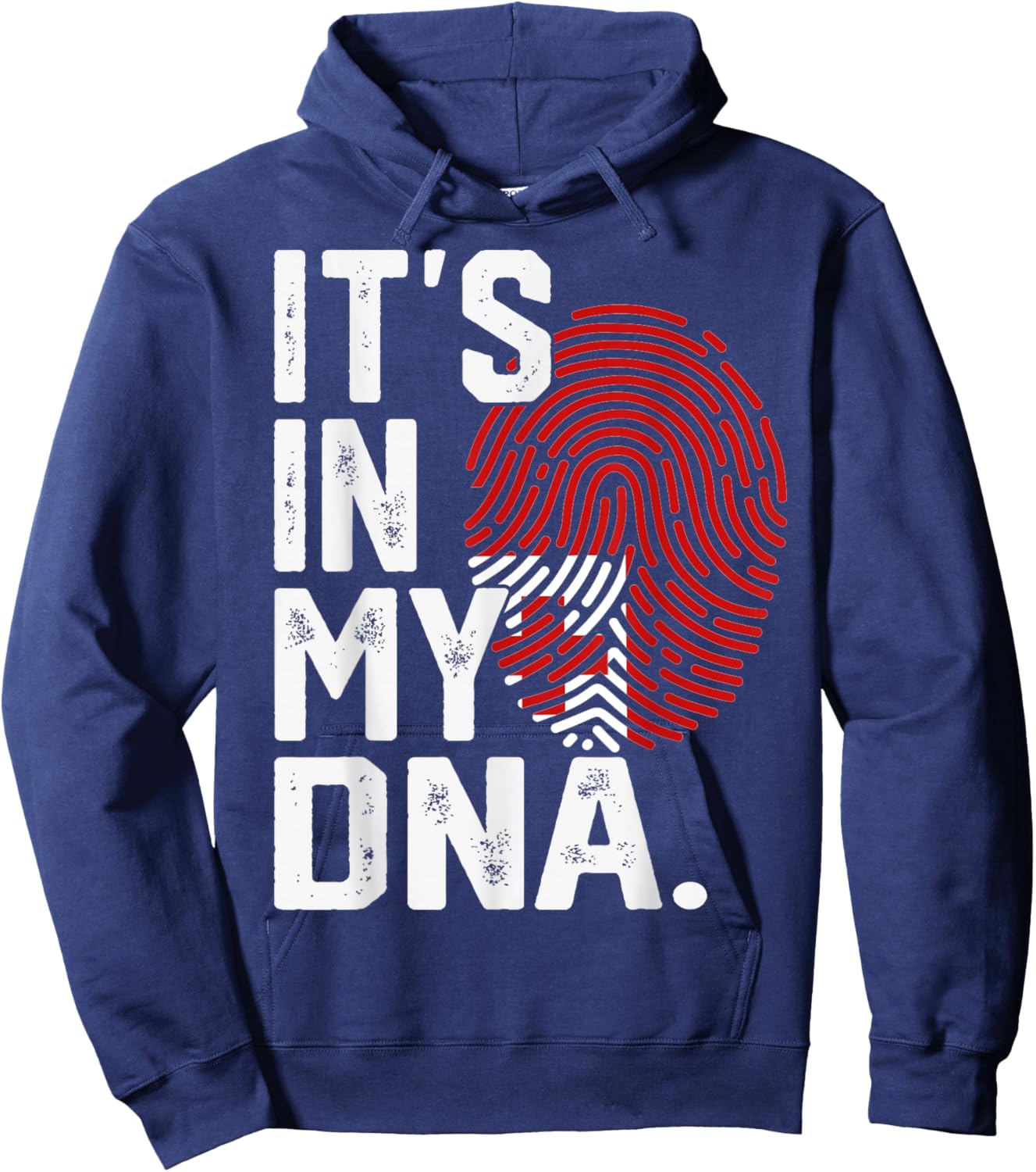 Tonga Roots Flag Fingerprint Graphic Patriotic Hoodie - Hoodie | Navy