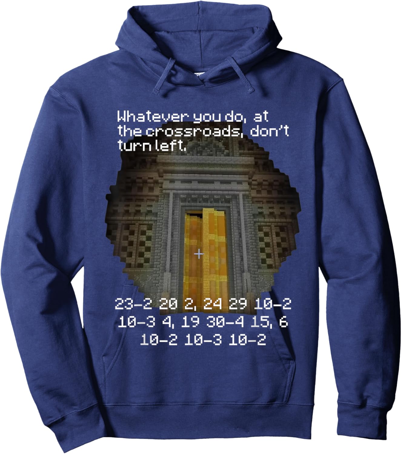 at The Crossroads, Don't Turn Left Meme Hoodie - Hoodie | Navy