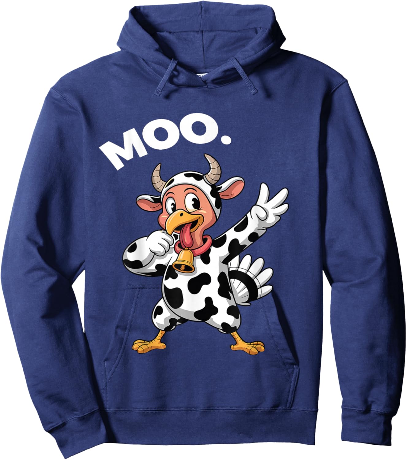Funny Thanksgiving Shirts Dabbing Turkey moo Hoodie - Hoodie | Navy