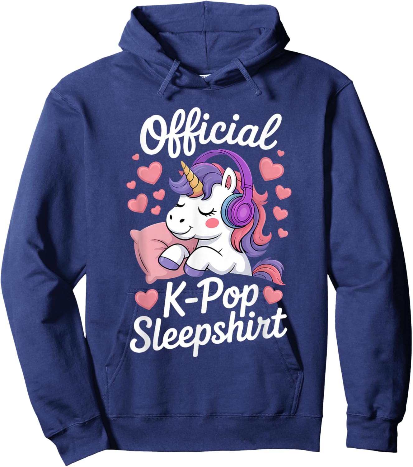 K-Pop Unicorn Official K-Pop Sleep Hoodie - Hoodie | Navy