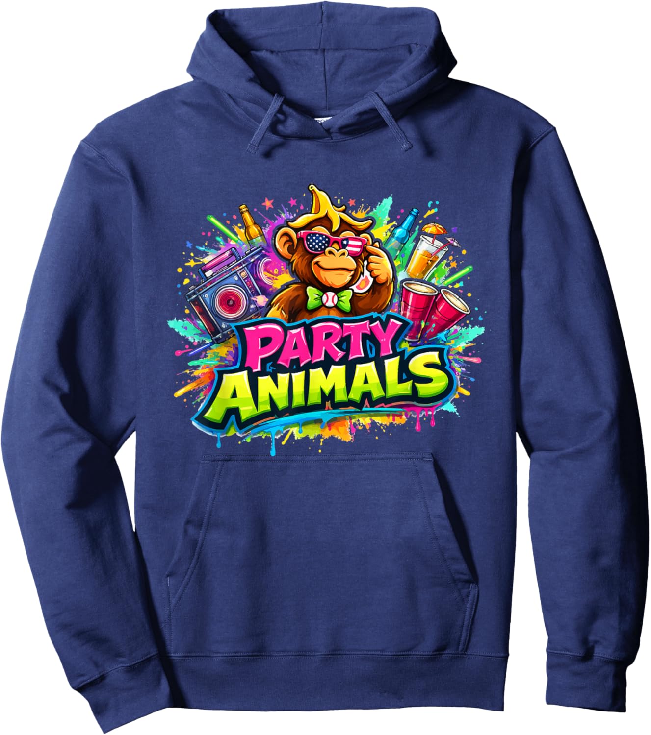Party Animals Basebal Hoodie - Hoodie | Navy