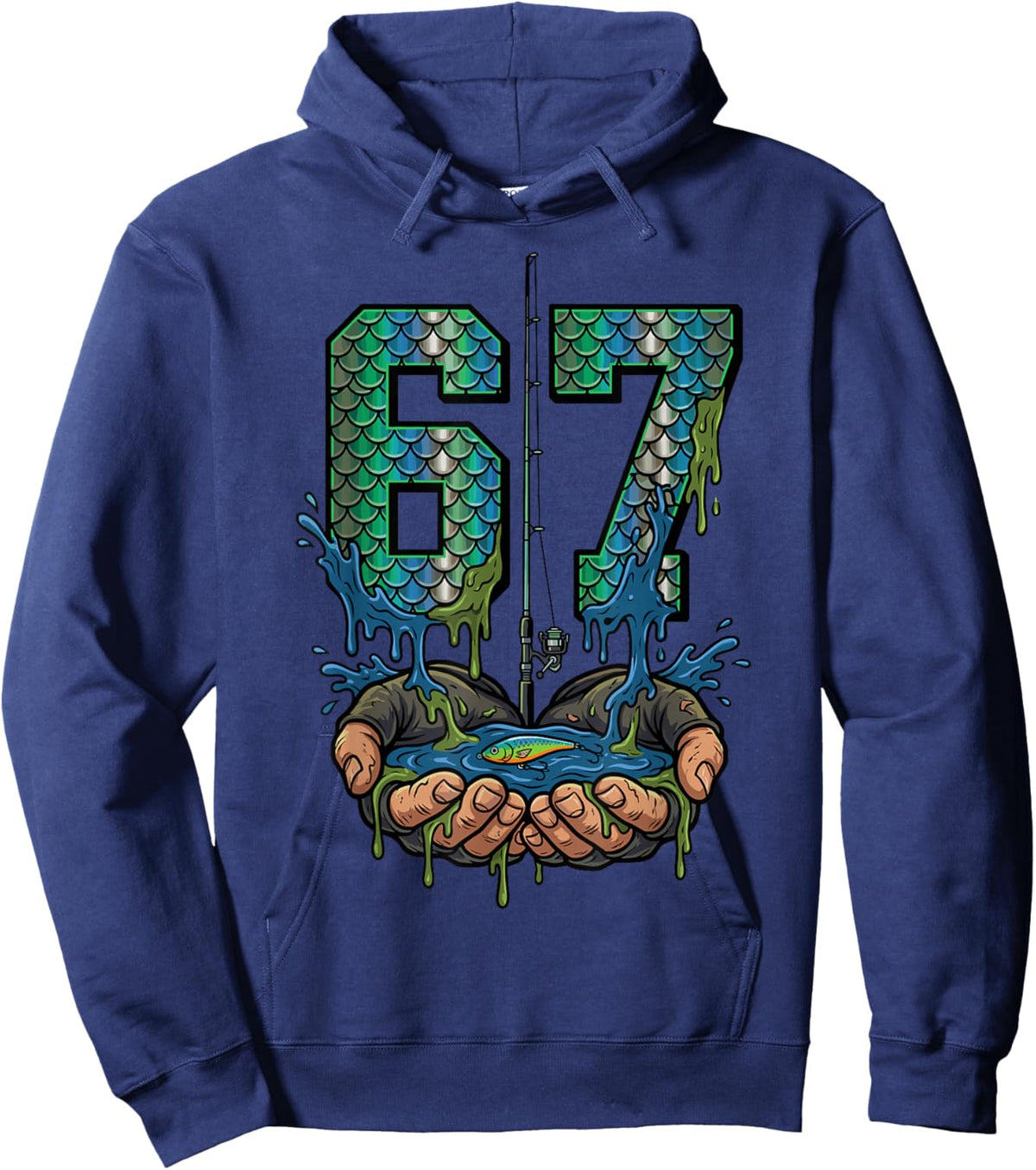 Fishing 67 Six Seven Fishermen Hoodie - Hoodie | Navy