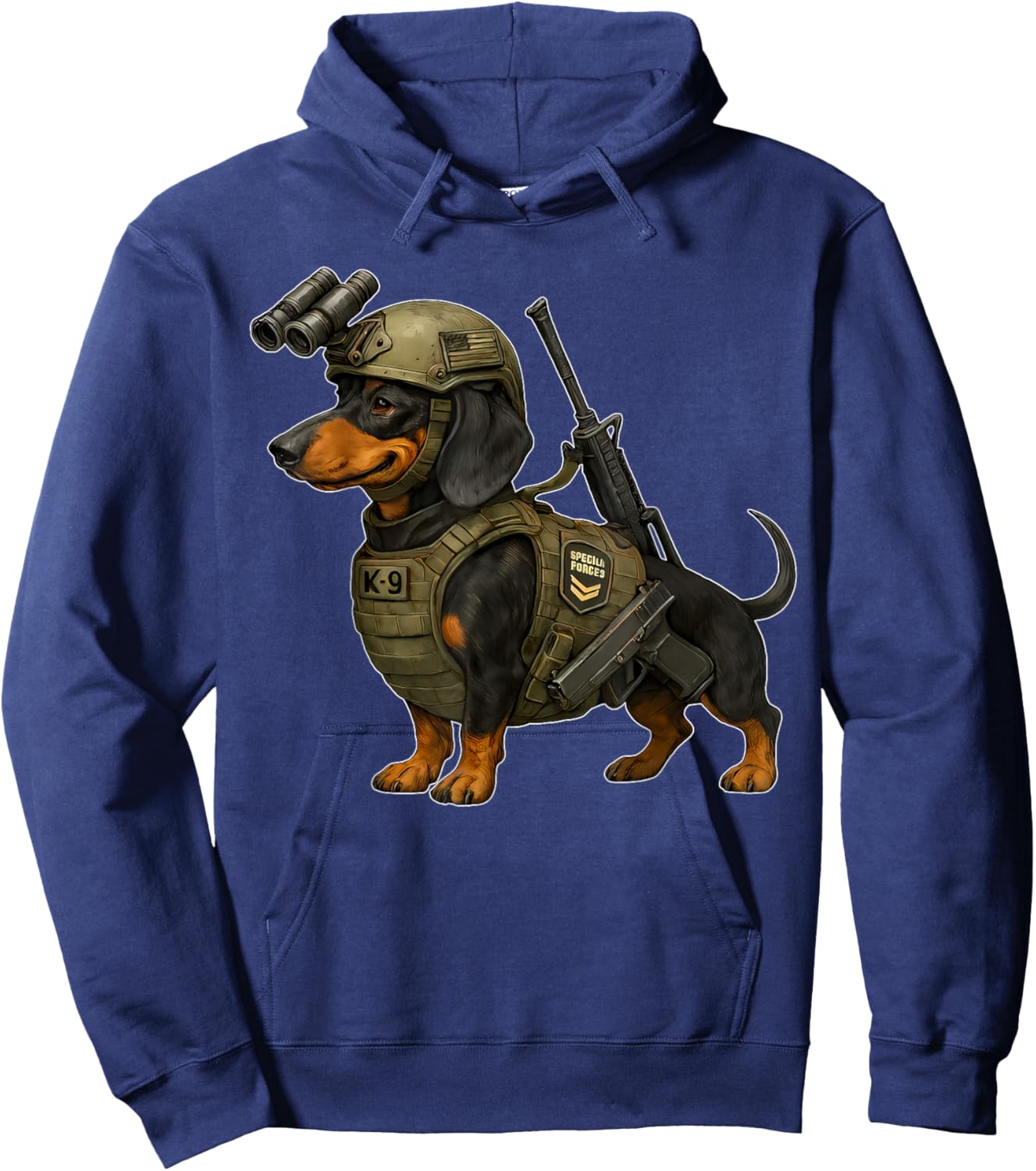 Tactical Dachshund Command-Dog Funny Dog Squad Hoodie - Hoodie | Navy