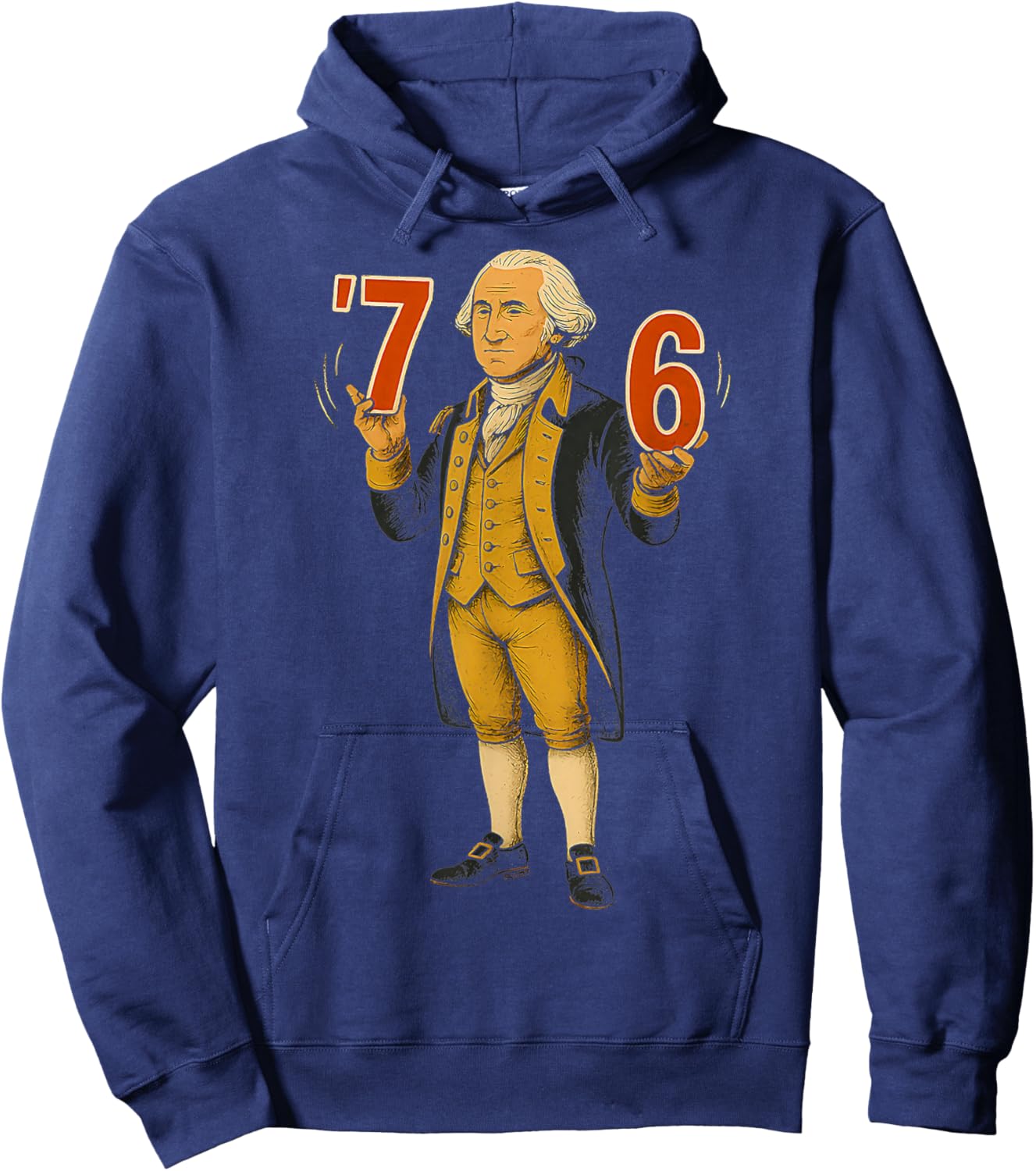 6-7 7-6 George Washington Hoodie - Hoodie | Navy
