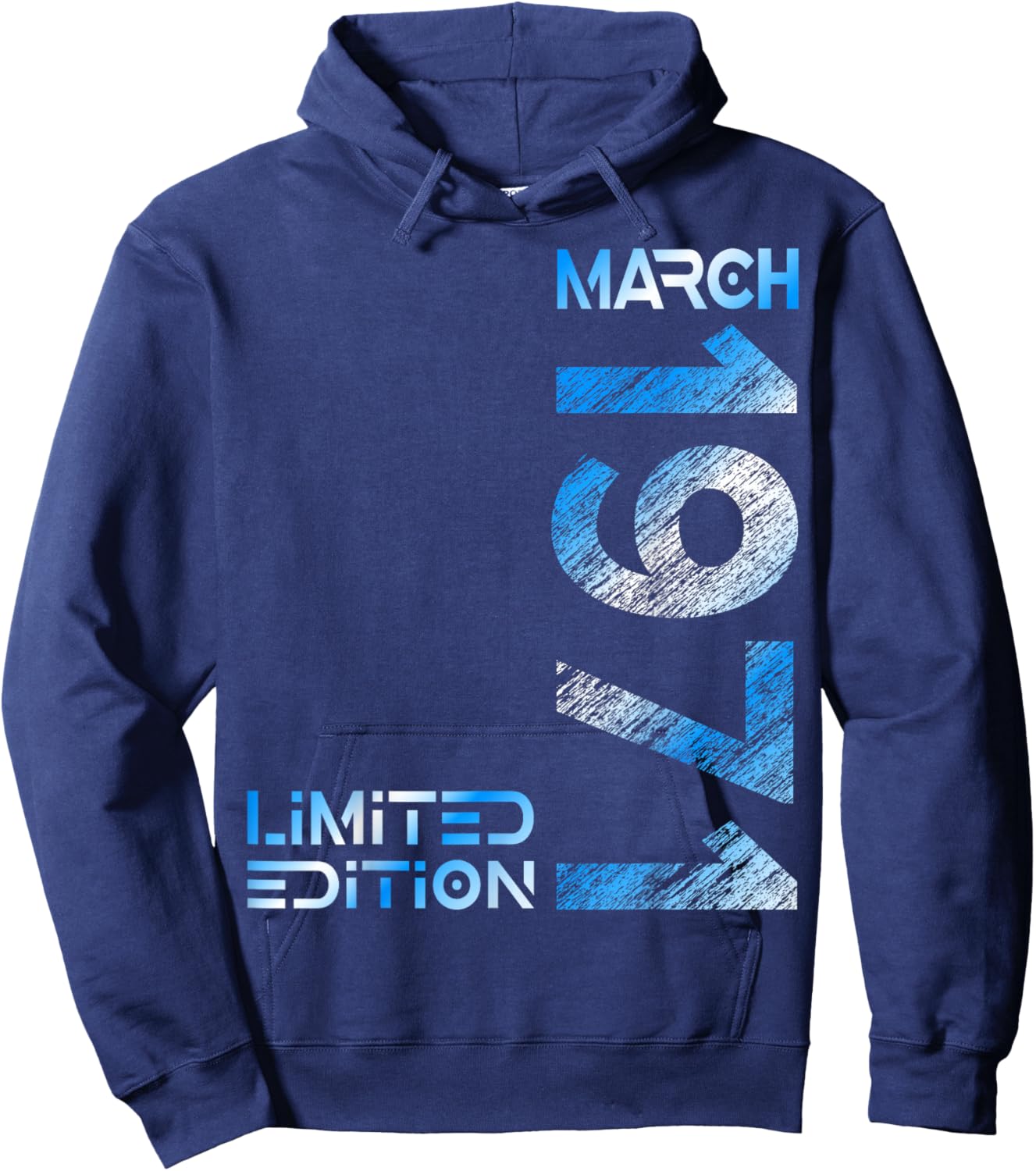Limited Edition March 1971 Vintage 55. Birthday Hoodie - Hoodie | Navy