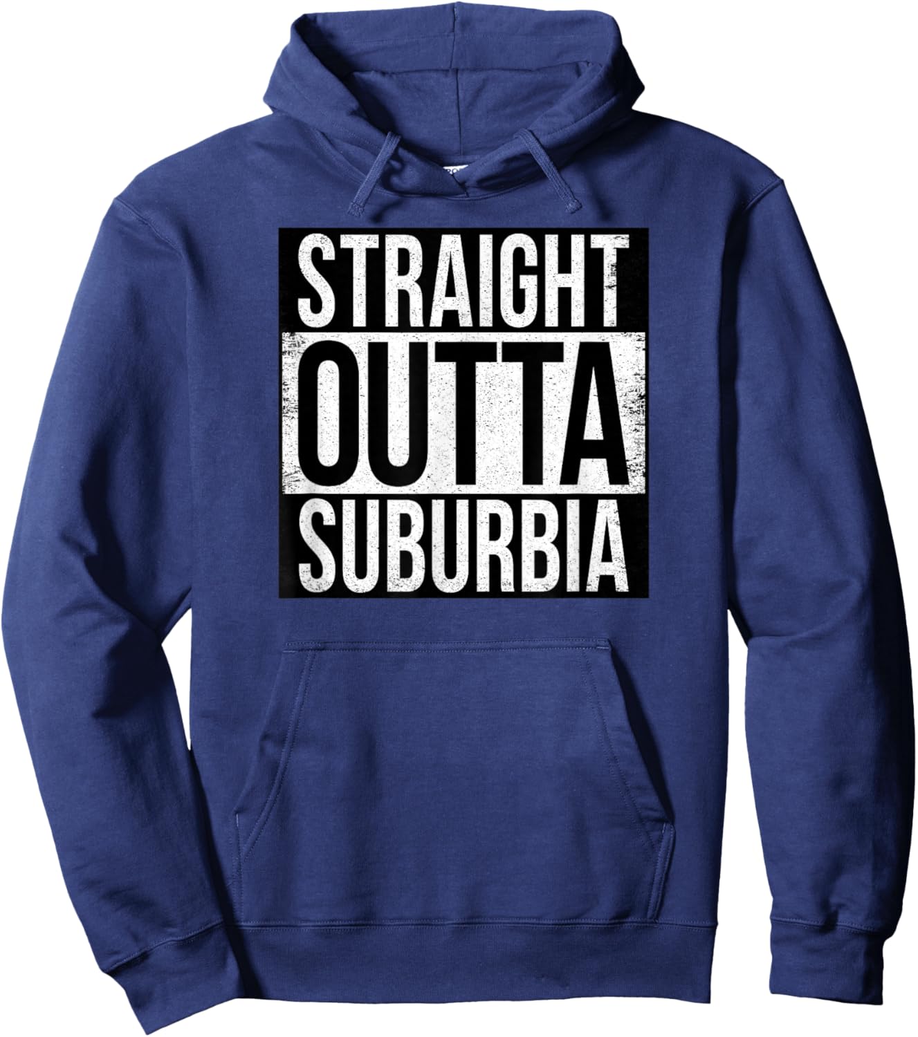 Straight Outta Suburbia Hoodie - Hoodie | Navy