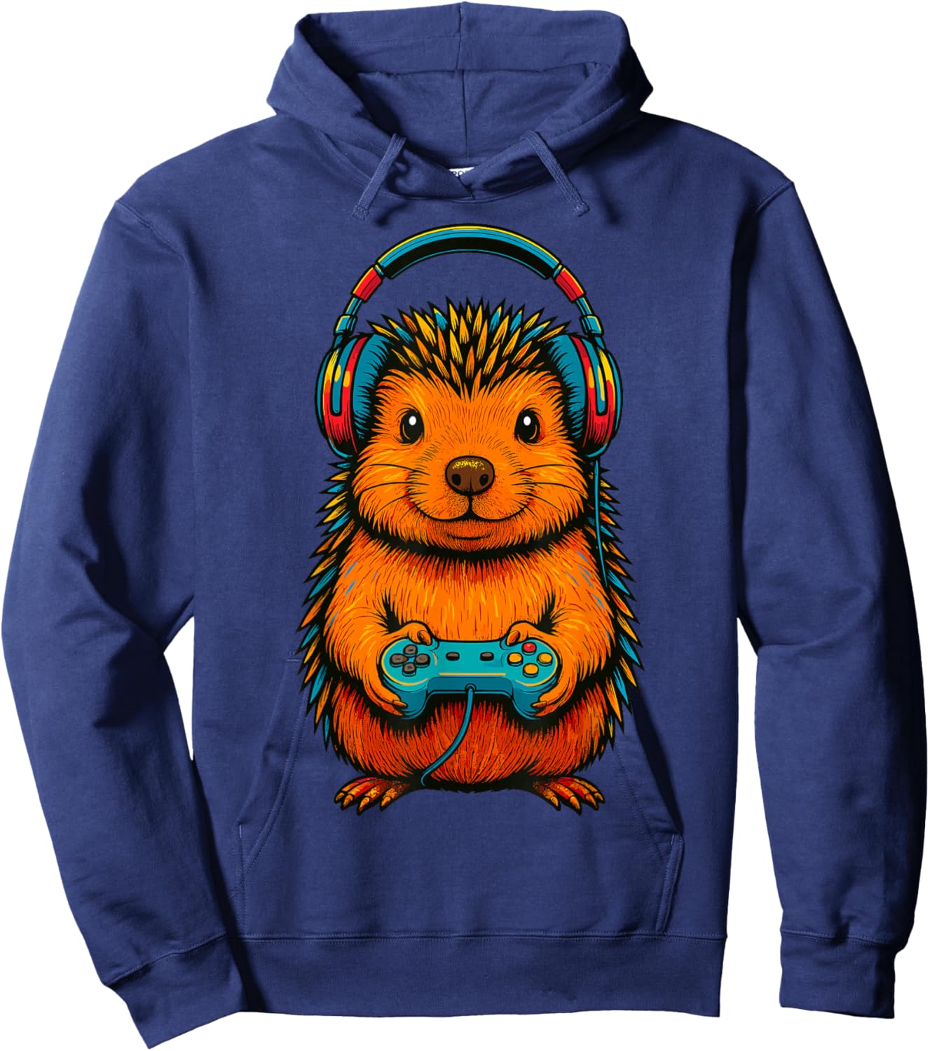 Gamer Hedgehog Gaming Hoodie - Hoodie | Navy