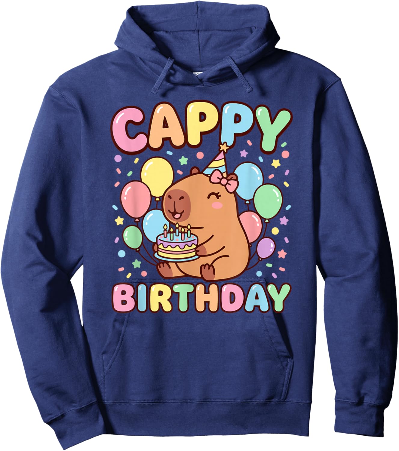Capybara Birthday Happy Birthday Hoodie - Hoodie | Navy