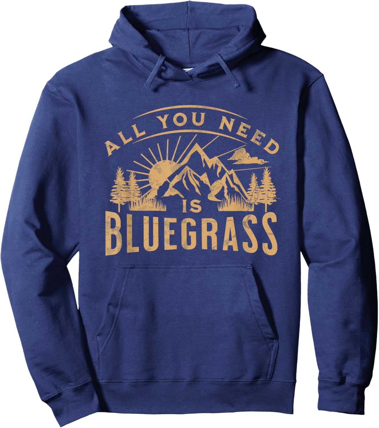 Bluegrass Music Lover Appalachian Design Hoodie - Hoodie | Navy