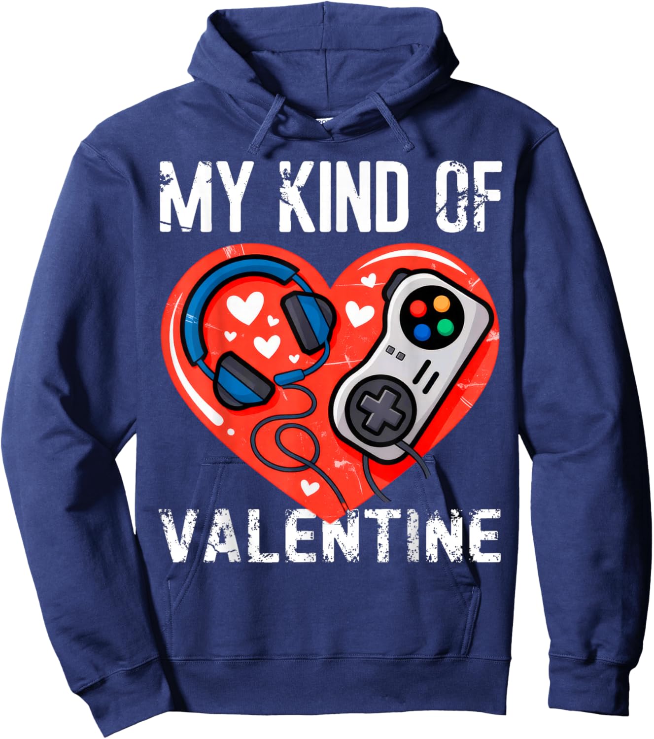 My Kind Valentine Gamer Hoodie - Hoodie | Navy