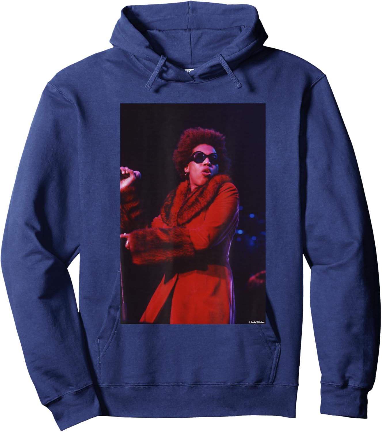 Macy Gray Live at BRIT Awards by Andy Willsher Hoodie - Hoodie | Navy