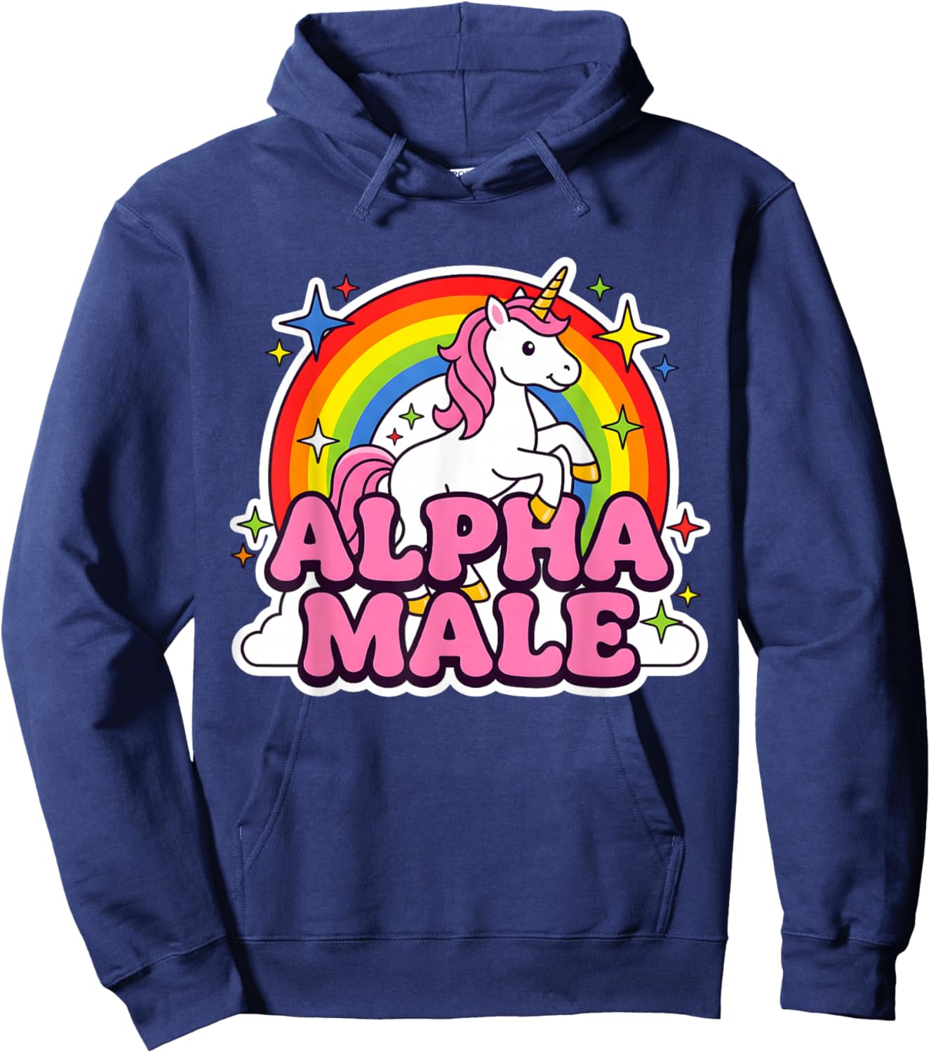 Alpha Male Unicorn Hoodie - Hoodie | Navy