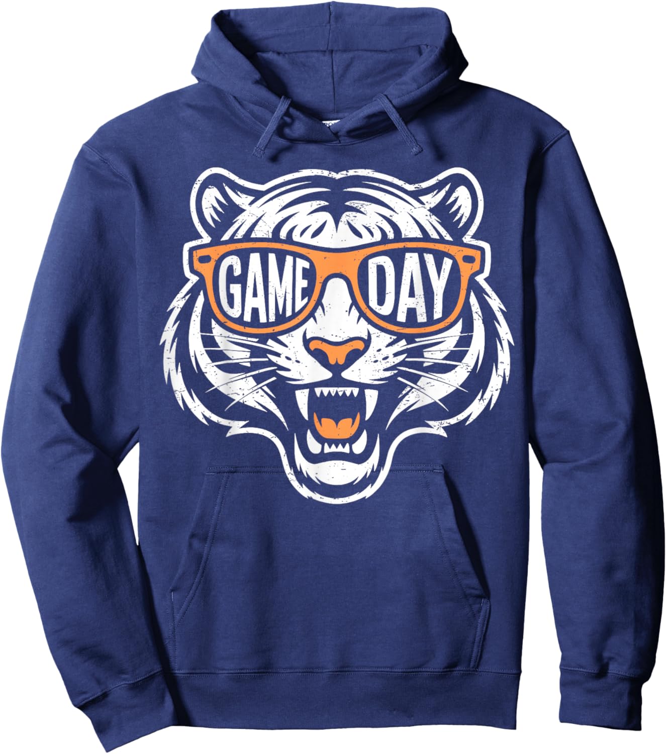 Retro Game Day Tiger Hoodie - Hoodie | Navy