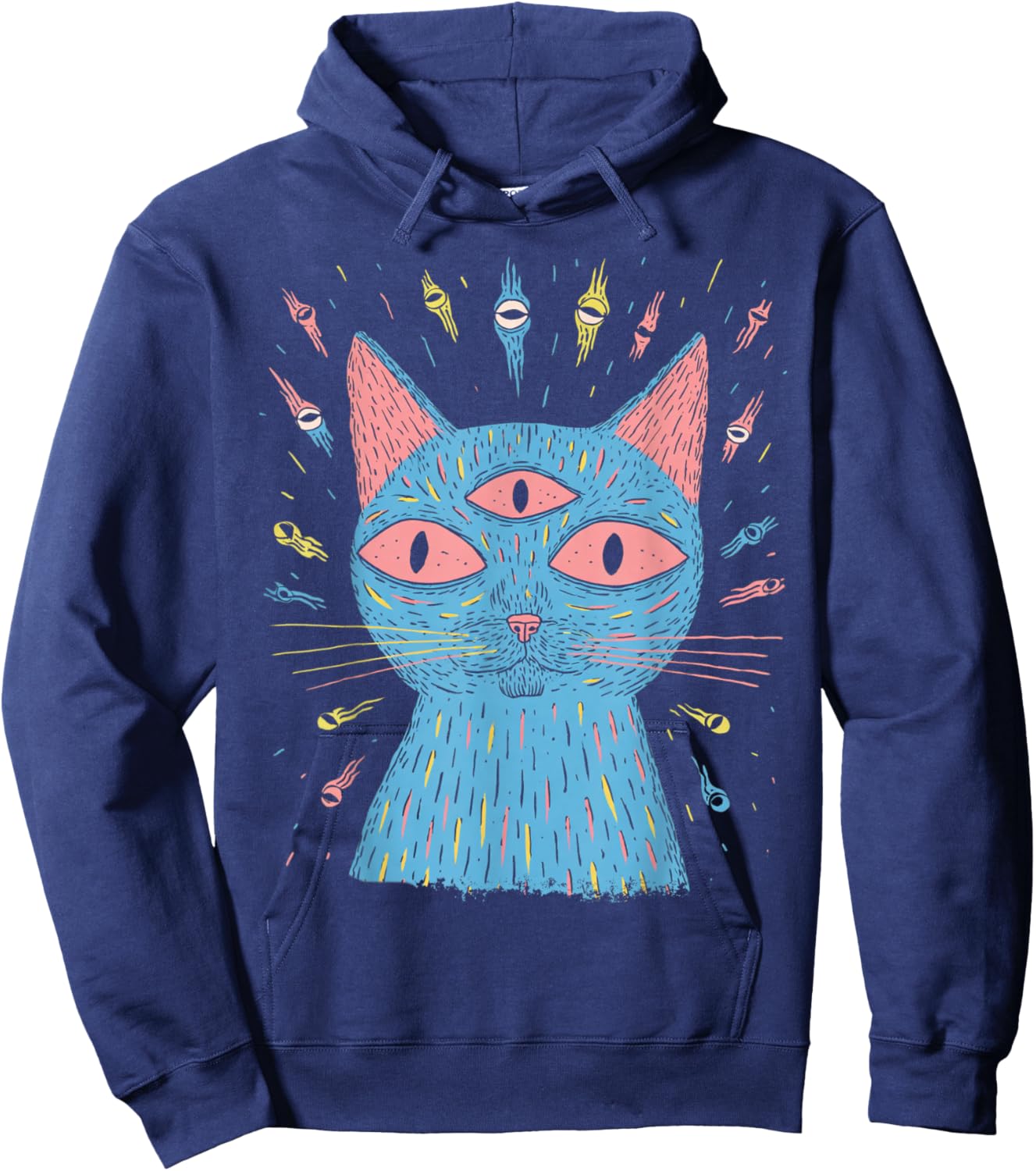 Third Eye Cat Hoodie - Hoodie | Navy