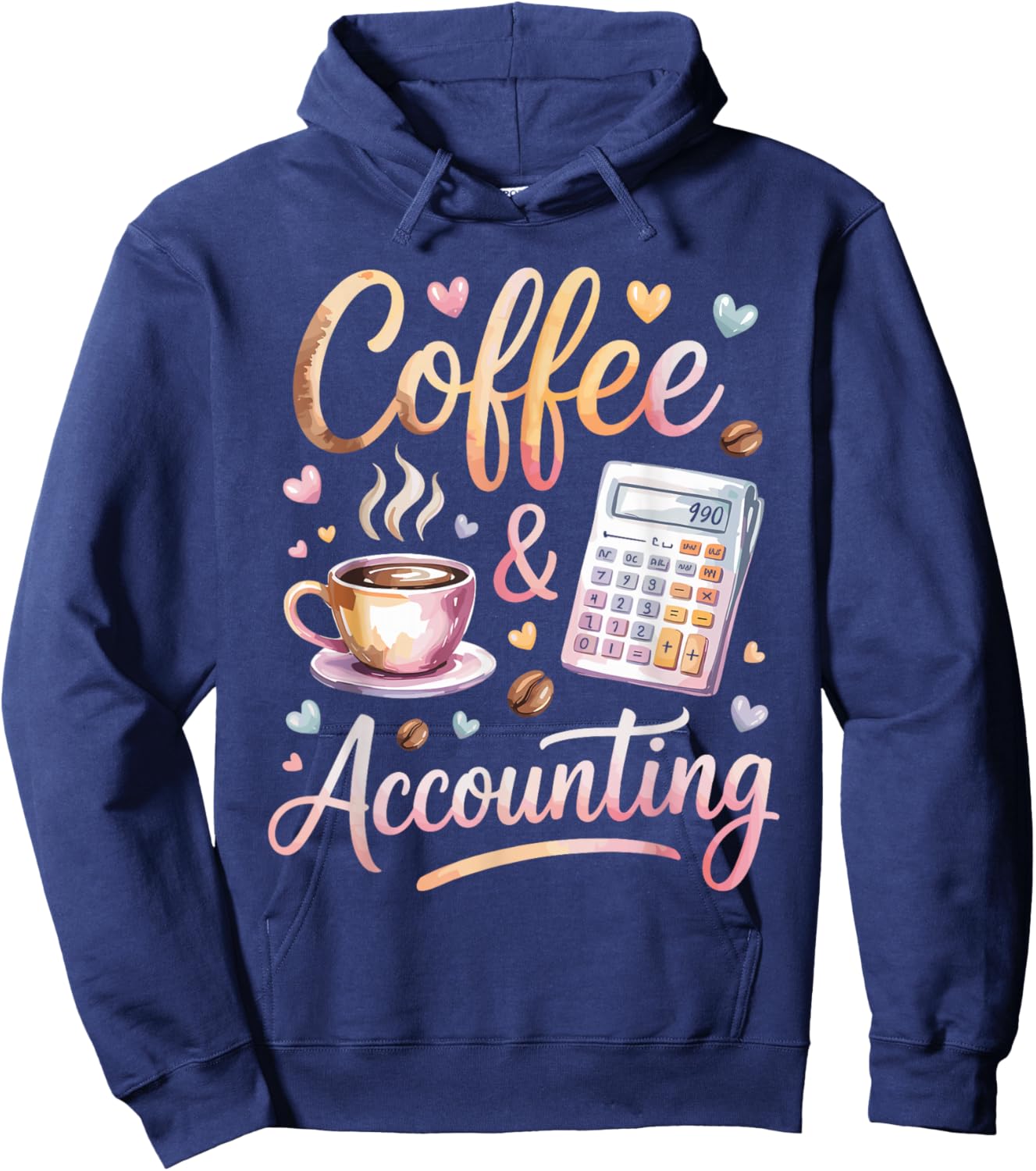 Coffee and Accounting Hoodie - Hoodie | Navy
