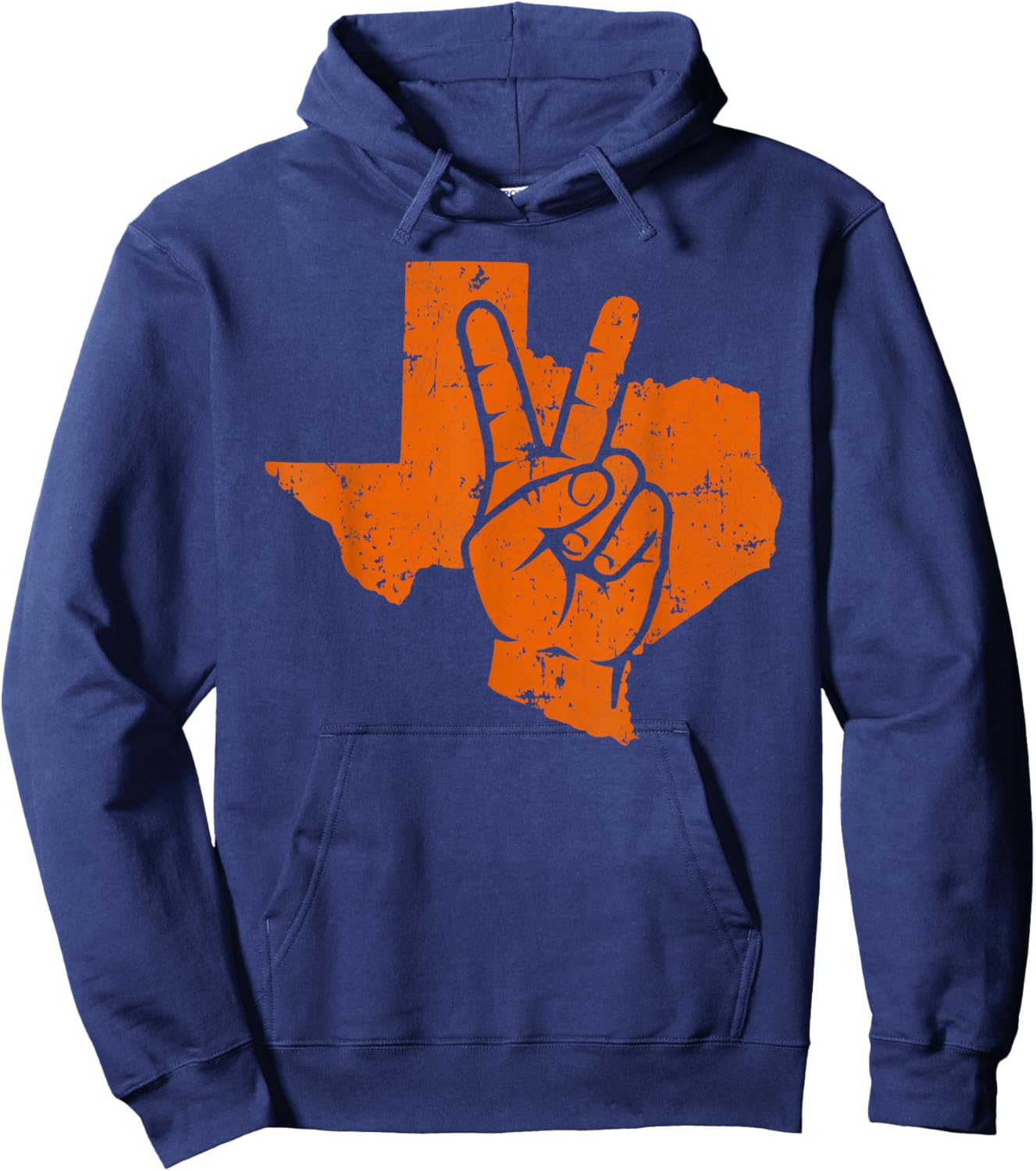 Vintage Texas Peace Graphic Classic Women Kids Hoodie - Hoodie | Navy