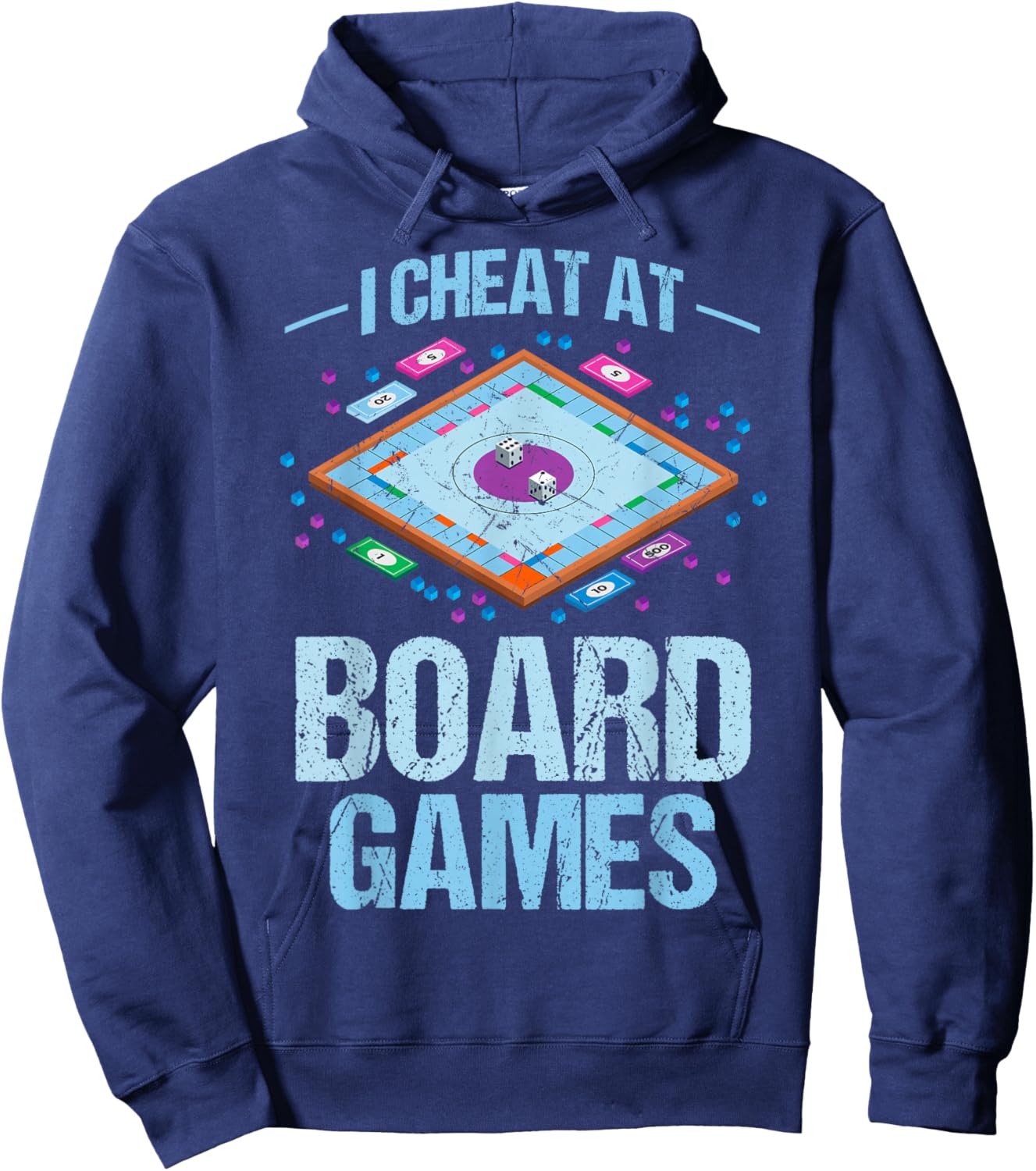 I Cheat at Board Games - Board Gamer Hoodie - Hoodie | Navy